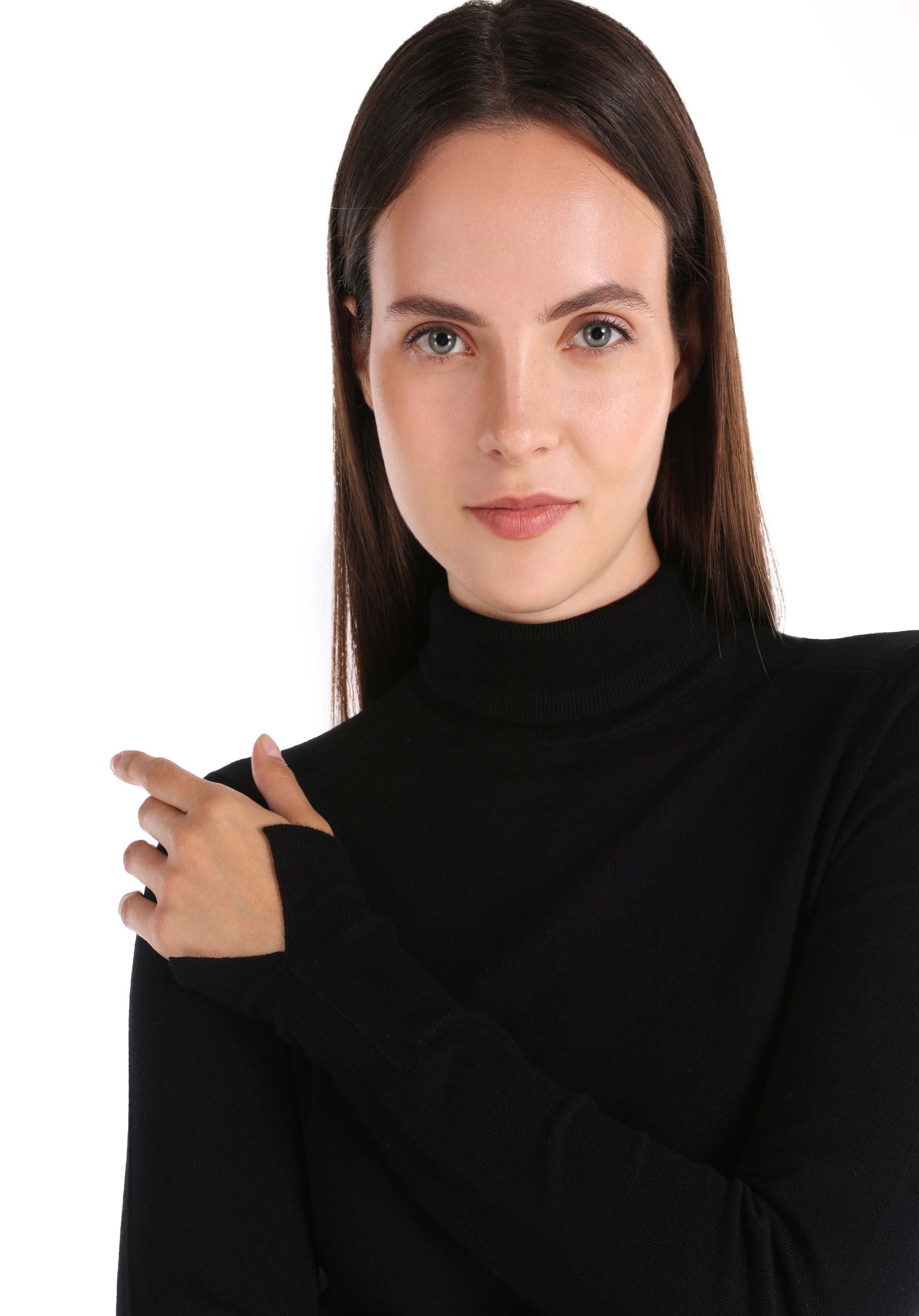 Afișați detalii pentru Pulover De Dama Negru Slim Fit  Cl1051087