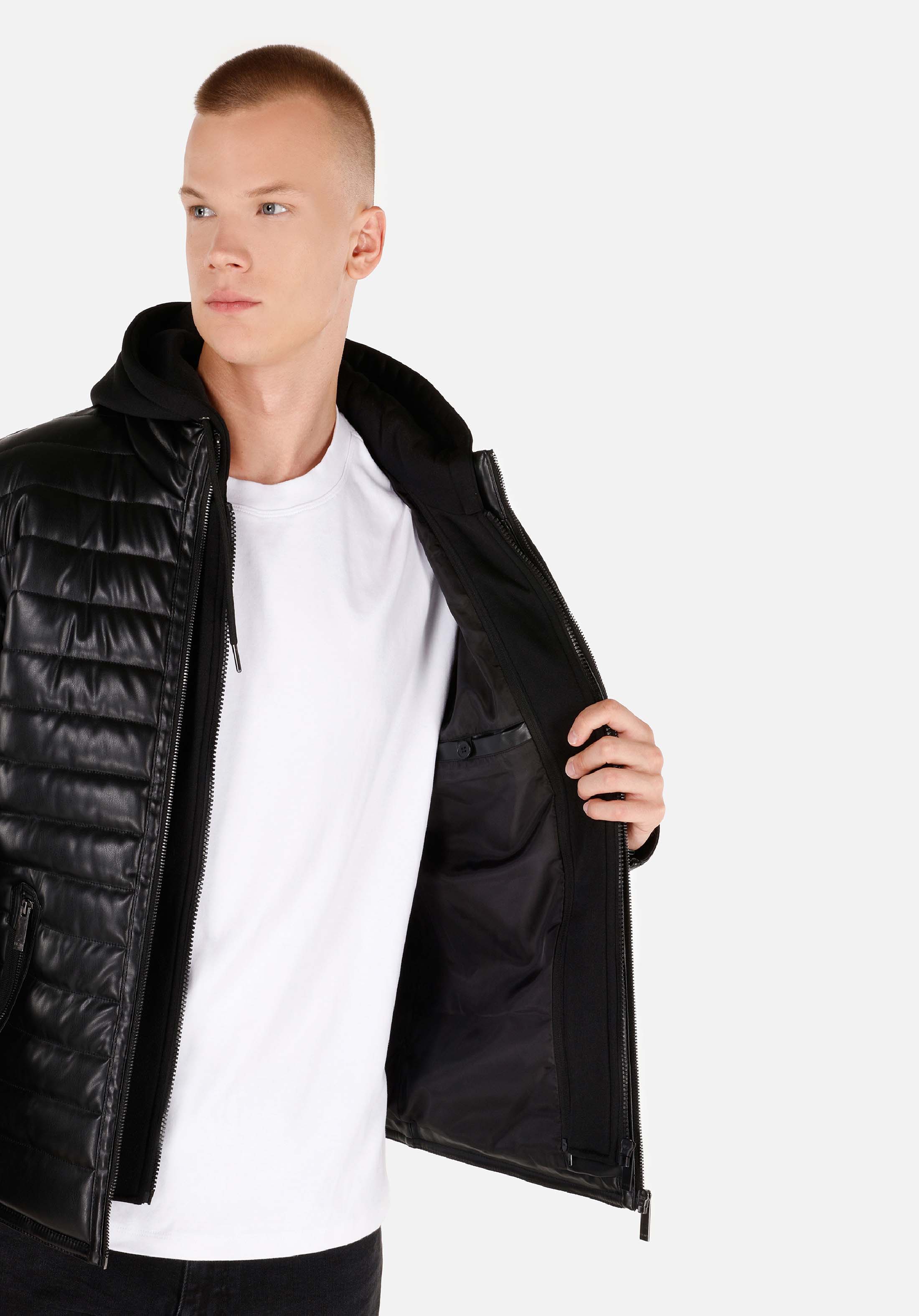 Afișați detalii pentru Jacheta De Barbati Negru Slim Fit  Cl1071015