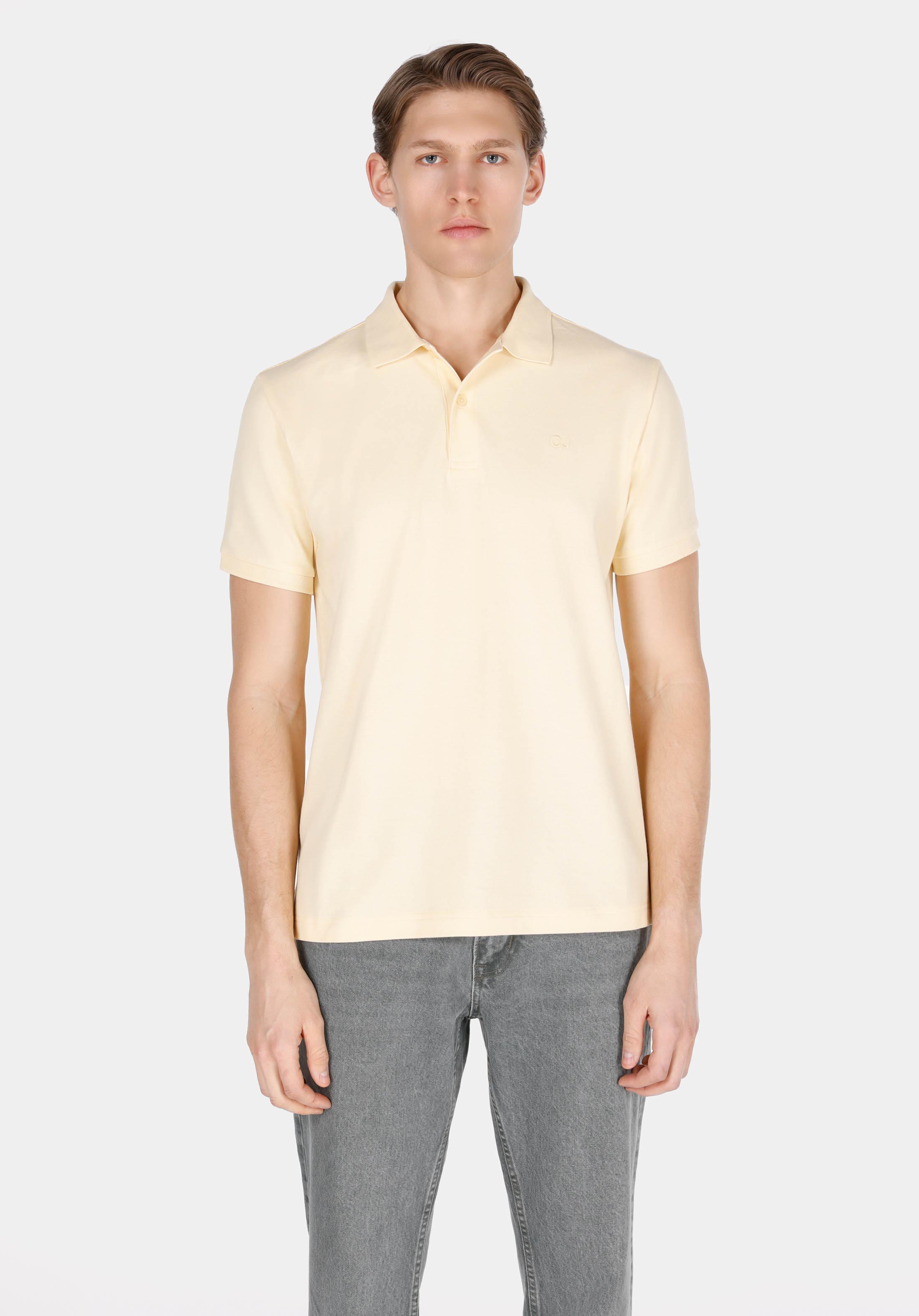 Afișați detalii pentru Tricou Polo Cu Maneca Scurta De Barbati Galben Regular Fit  Cl1073960