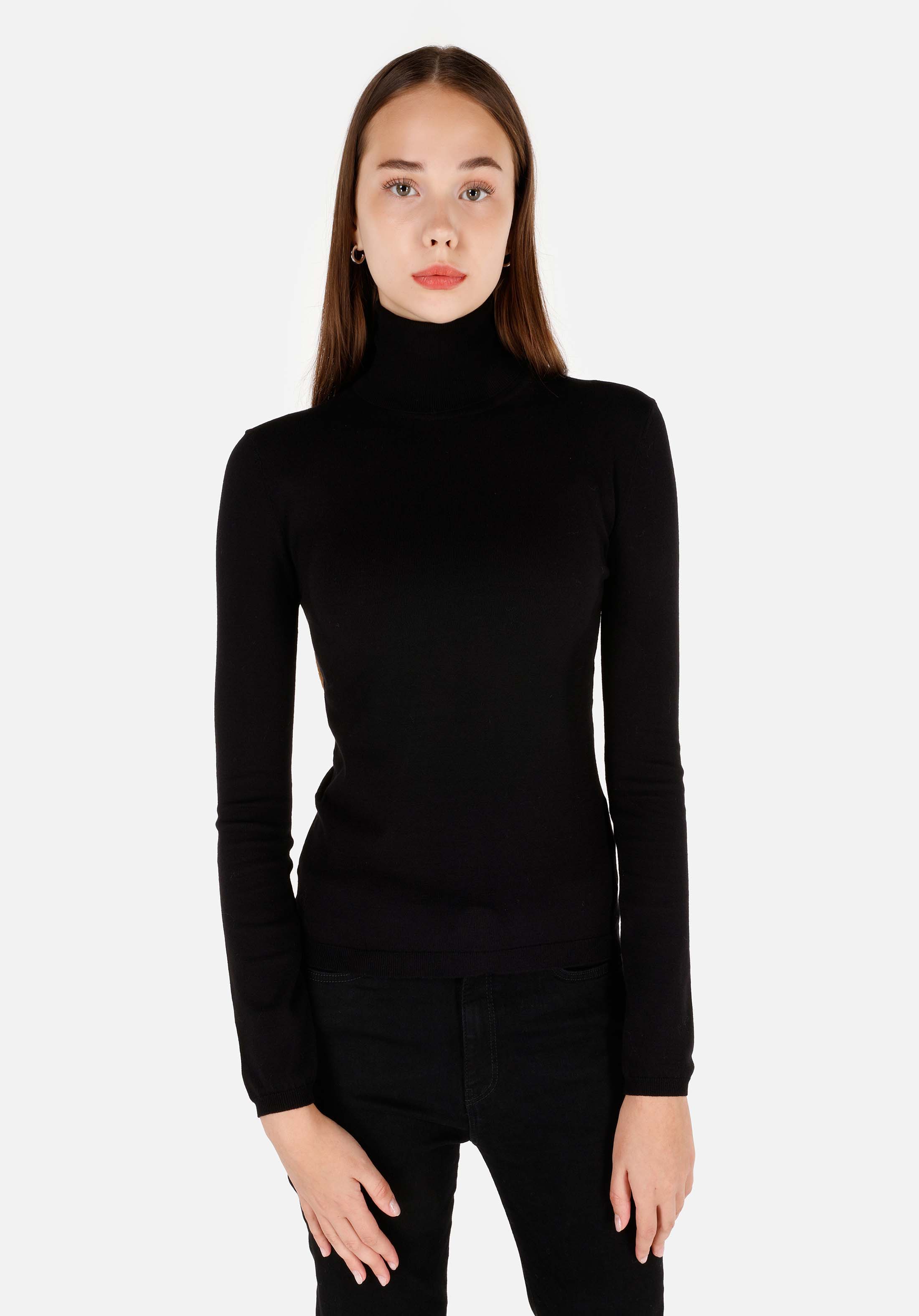 Afișați detalii pentru Pulover De Dama Negru Slim Fit  Cl1070208