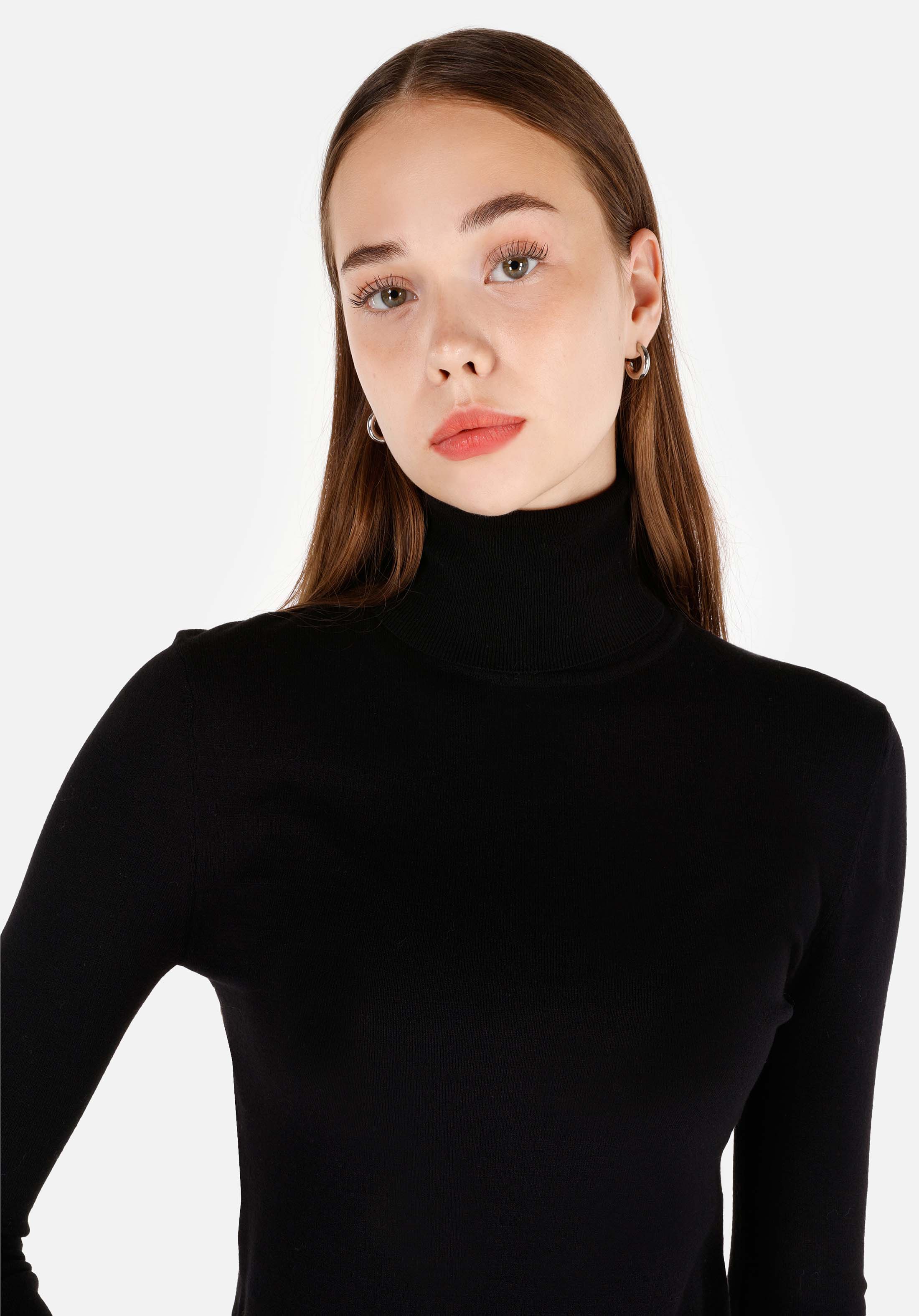 Afișați detalii pentru Pulover De Dama Negru Slim Fit  Cl1070208