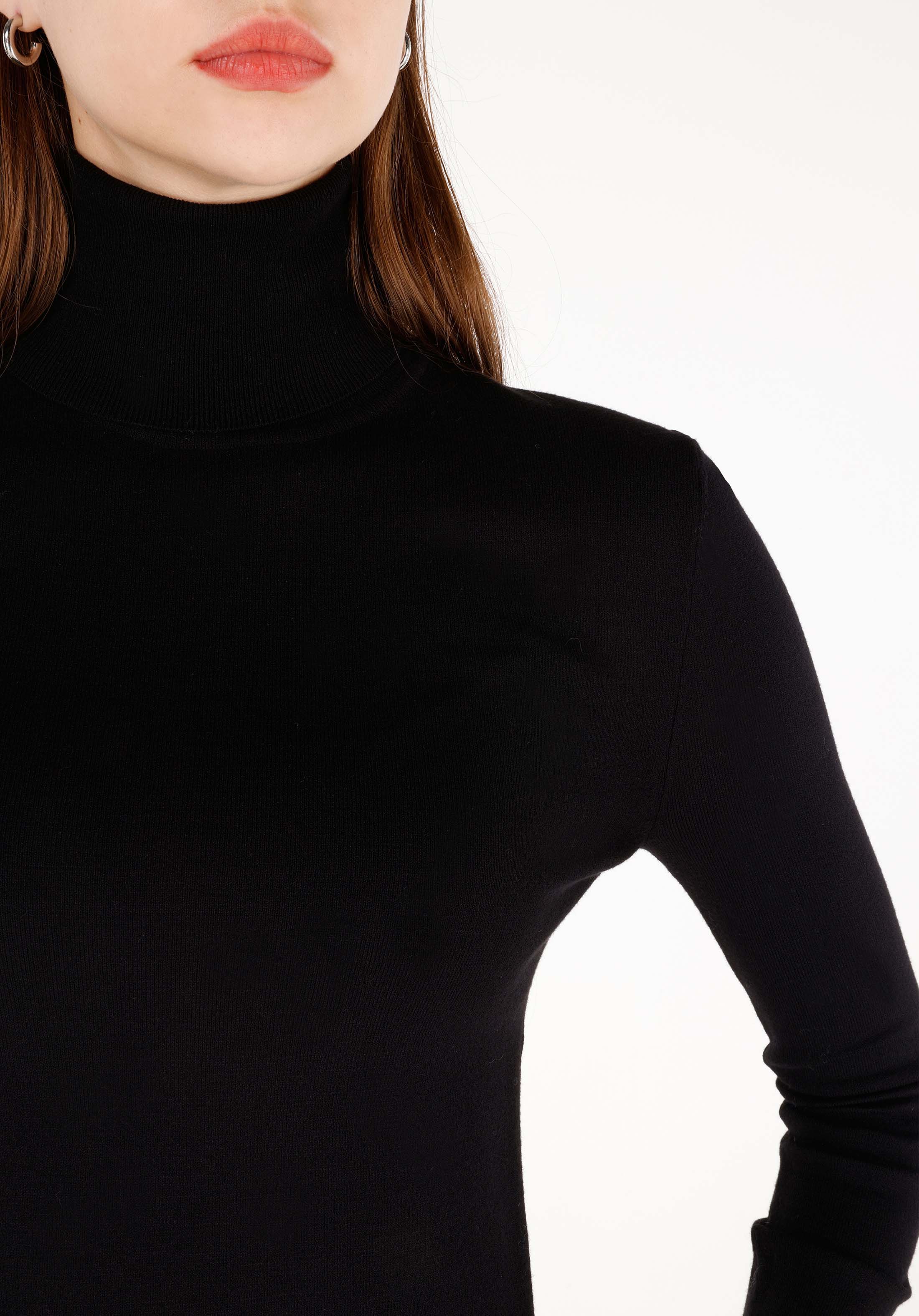 Afișați detalii pentru Pulover De Dama Negru Slim Fit  Cl1070208