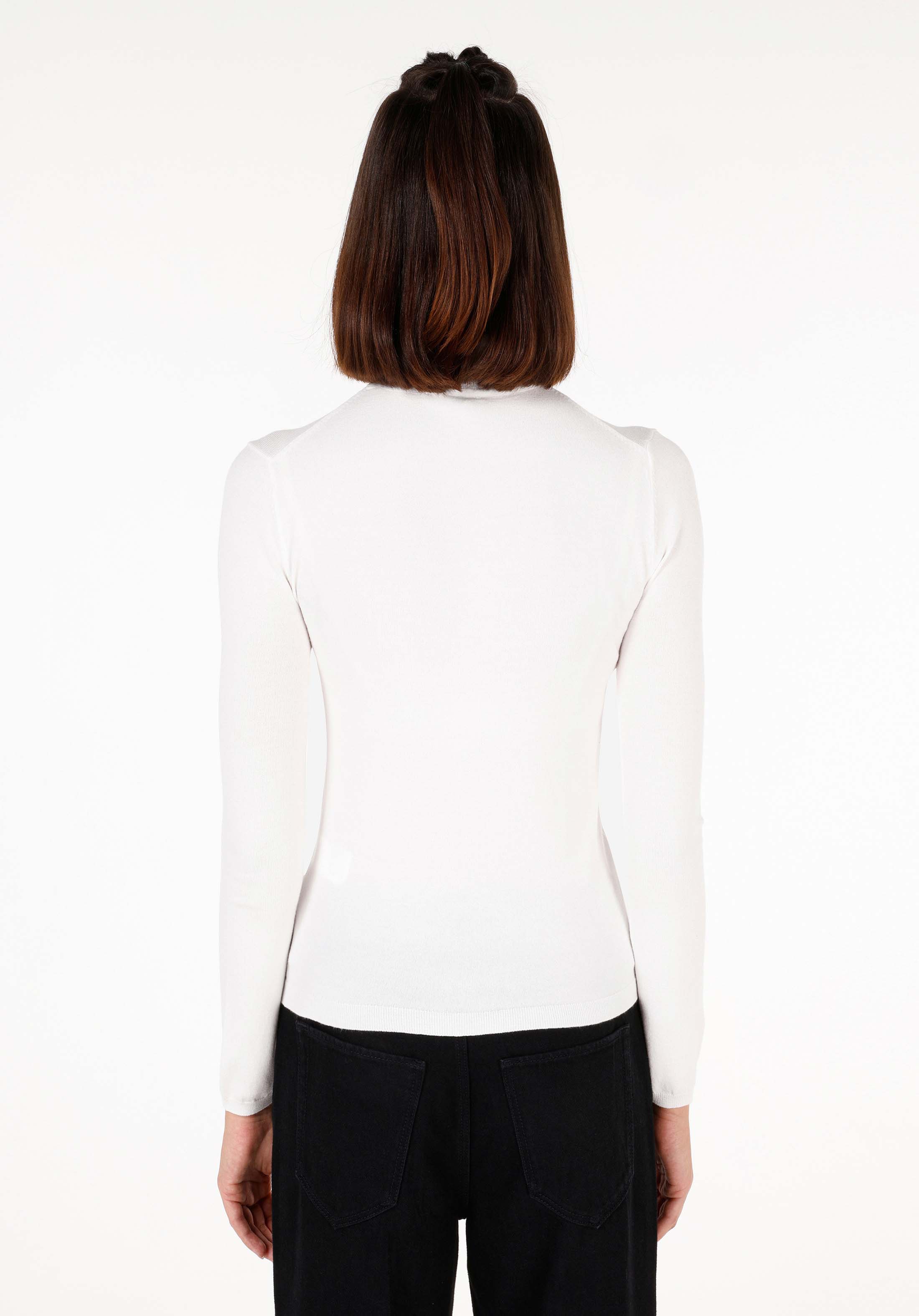 Afișați detalii pentru Pulover De Dama Alb Slim Fit  Cl1070208