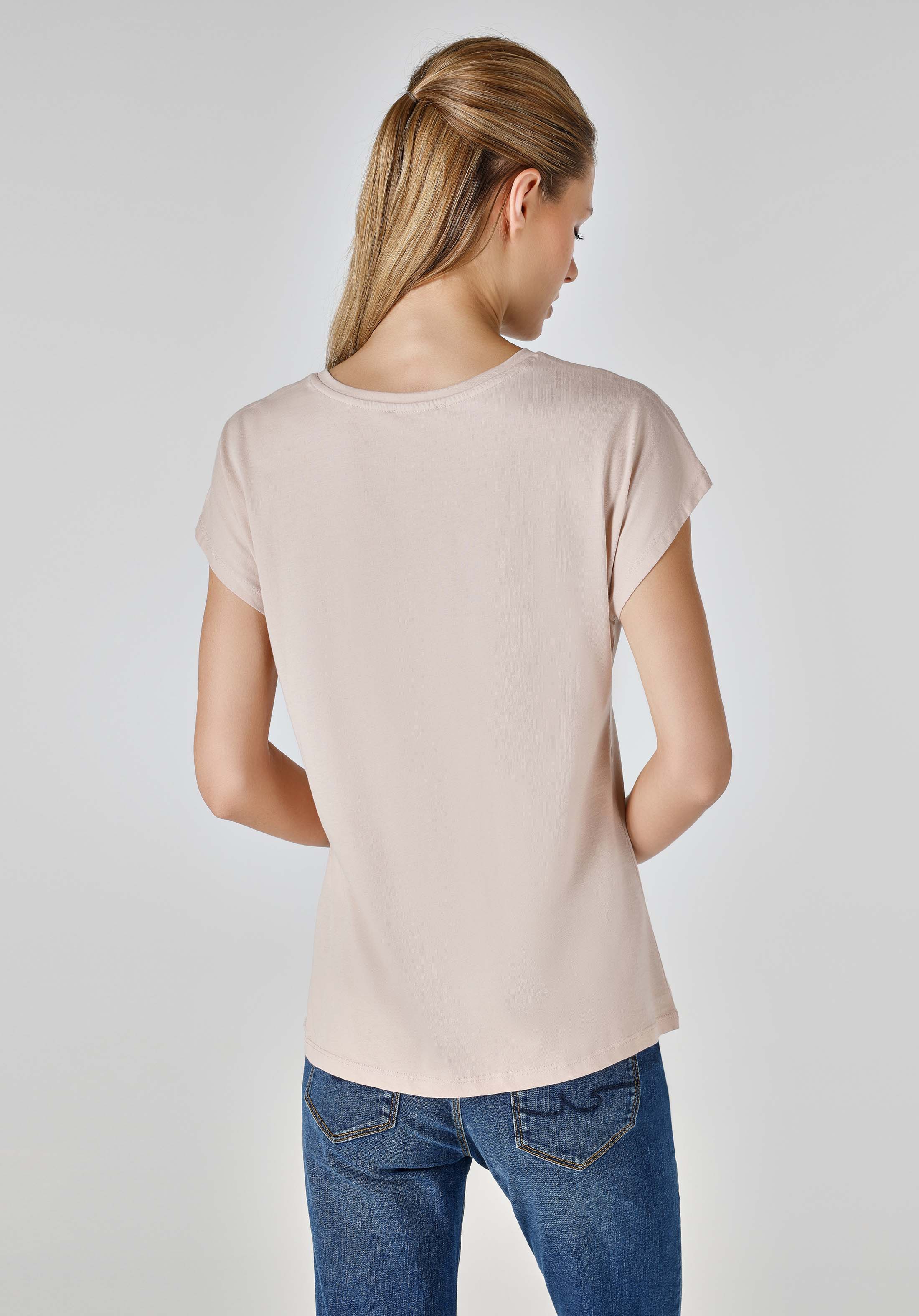 Afișați detalii pentru Tricou Cu Maneca Scurta De Dama Bej Regular Fit  CL1063241