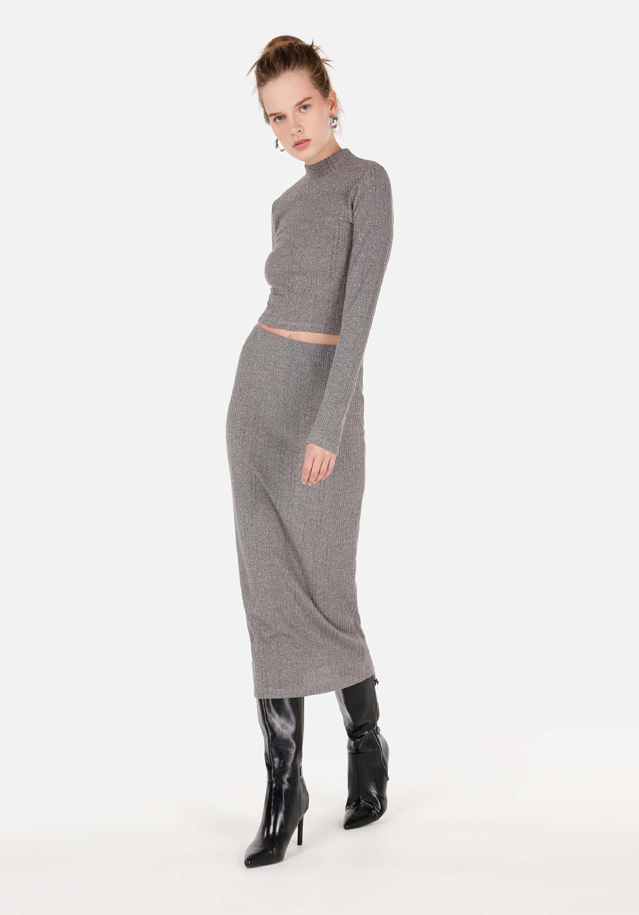 Afișați detalii pentru Pulover De Dama Antracit Slim Fit  Cl1070445