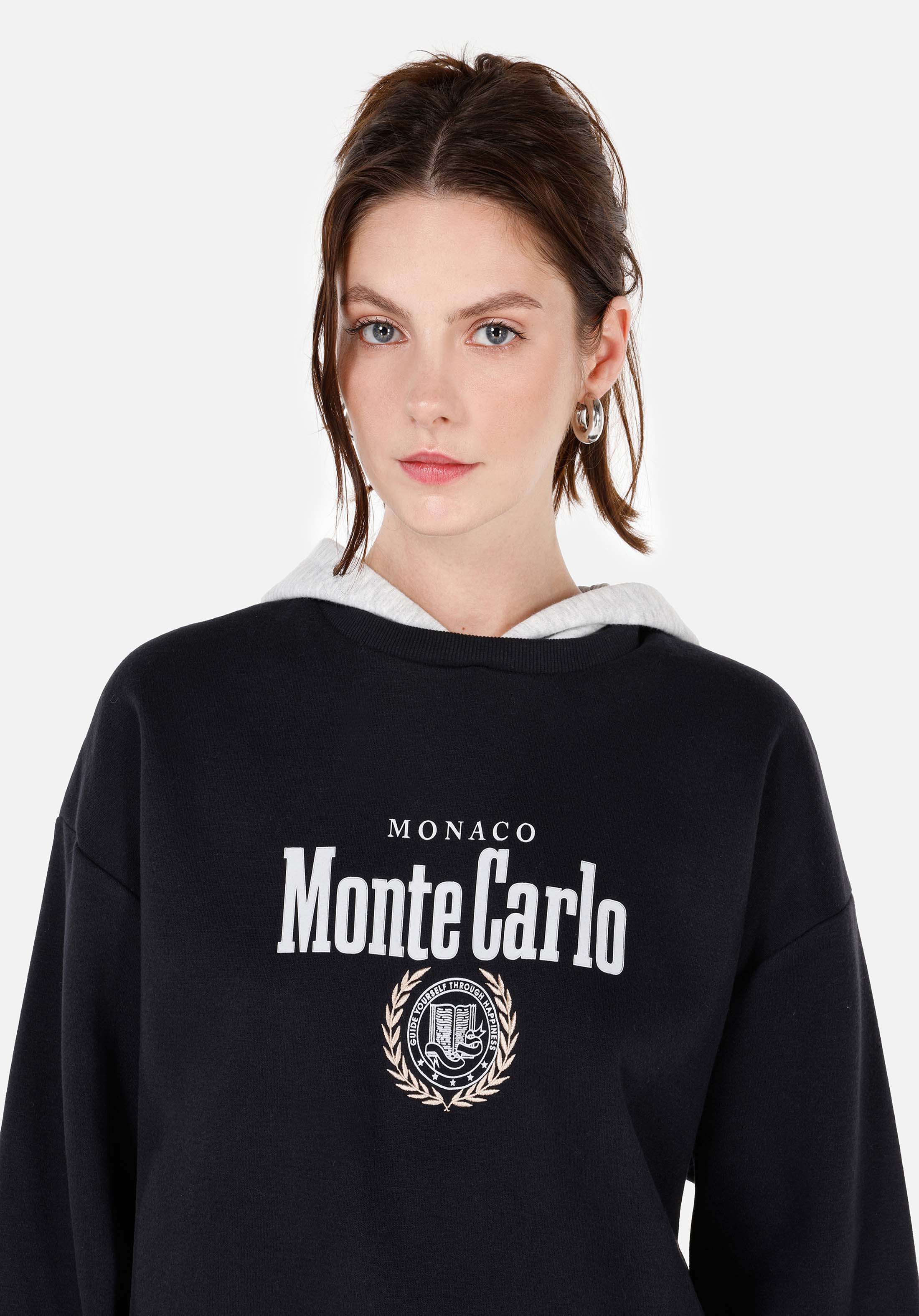 Afișați detalii pentru Regular Fit Hooded Hanorac Bleumarin Pentru Femei