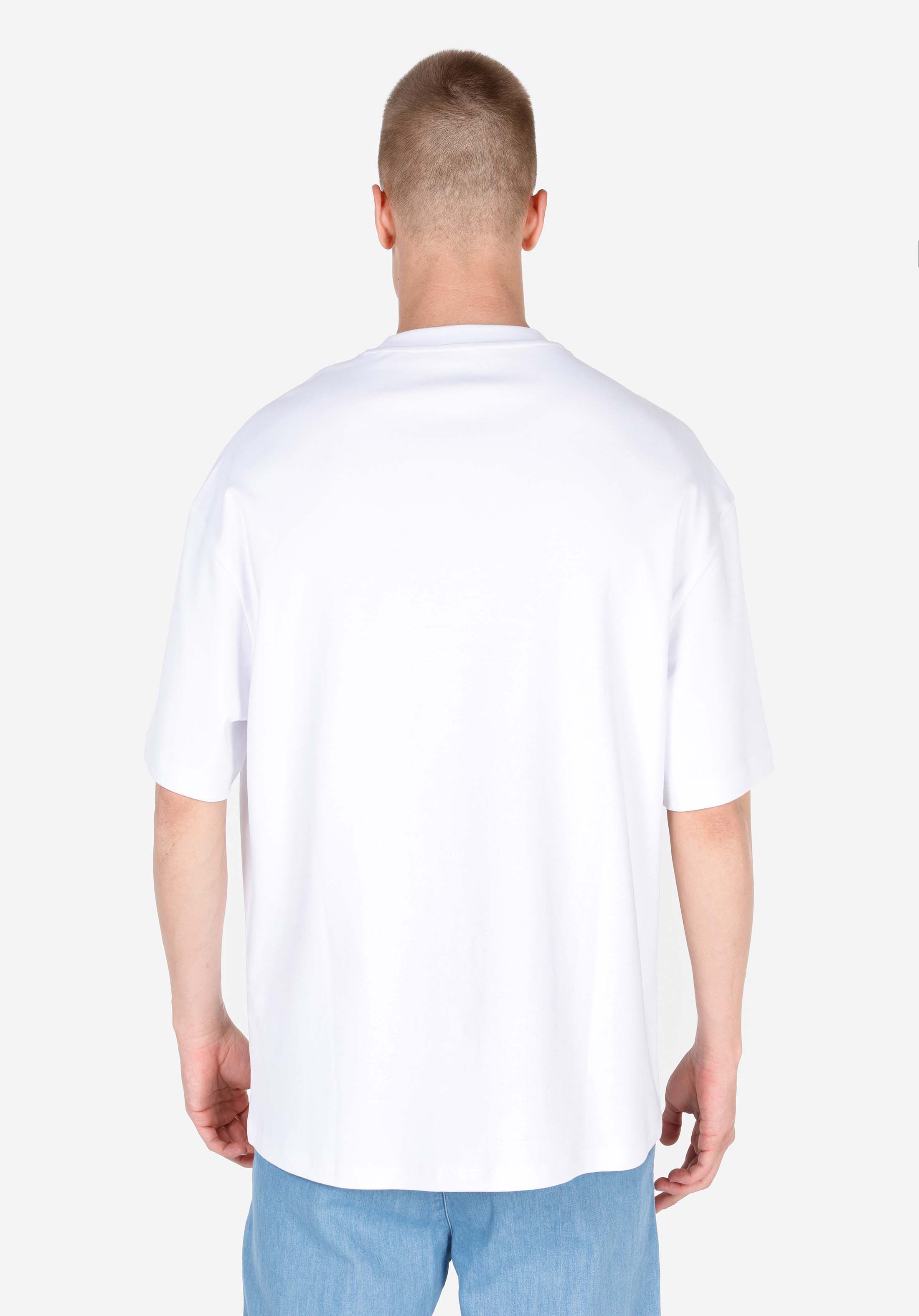 Afișați detalii pentru Tricou Cu Maneca Scurta De Barbati Alb Oversize Fit  Cl1069744
