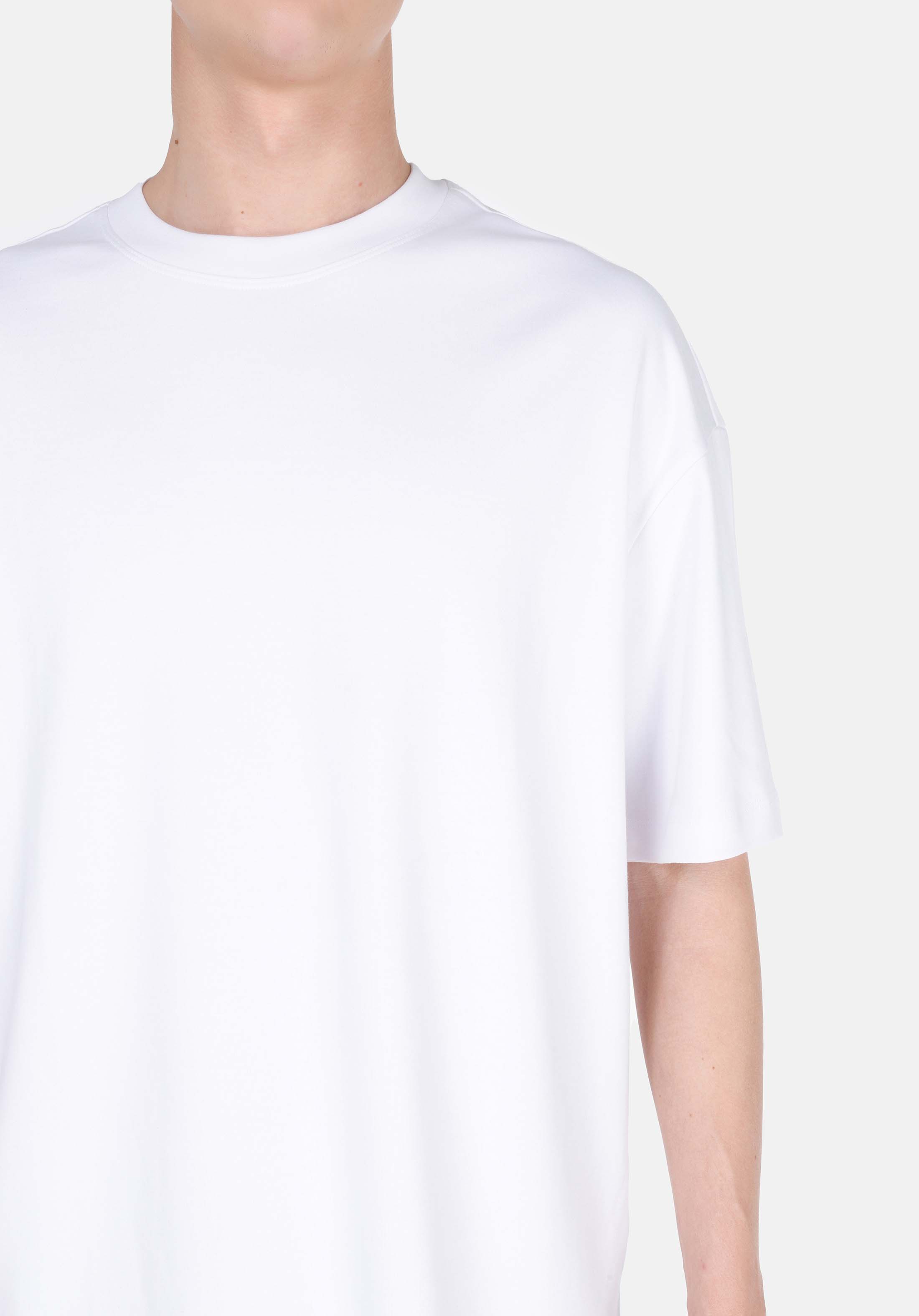 Afișați detalii pentru Tricou Cu Maneca Scurta De Barbati Alb Oversize Fit  Cl1069744