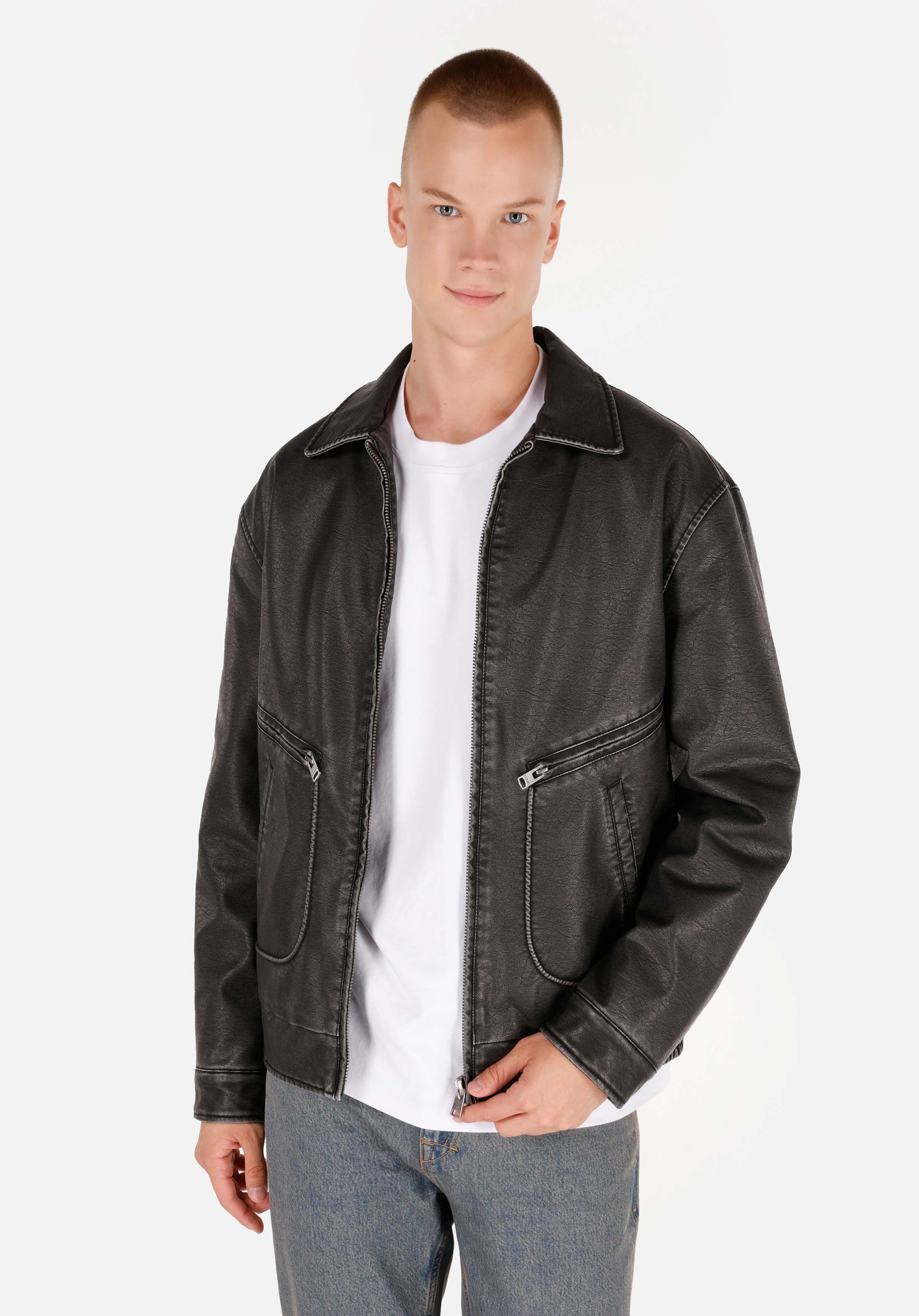 Afișați detalii pentru Jacheta De Barbati Negru Regular Fit  Cl1069916