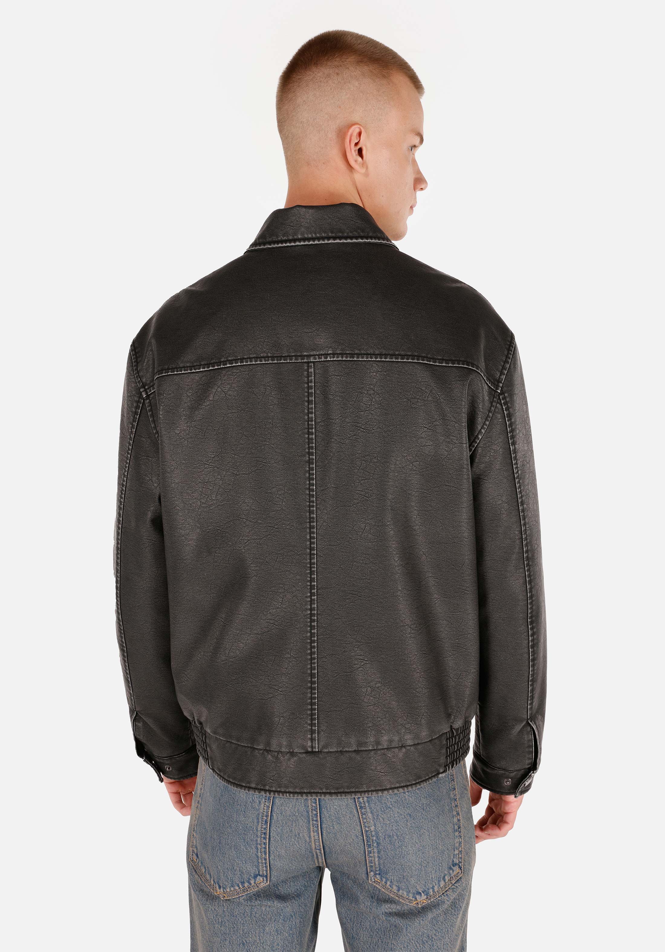 Afișați detalii pentru Jacheta De Barbati Negru Regular Fit  Cl1069916
