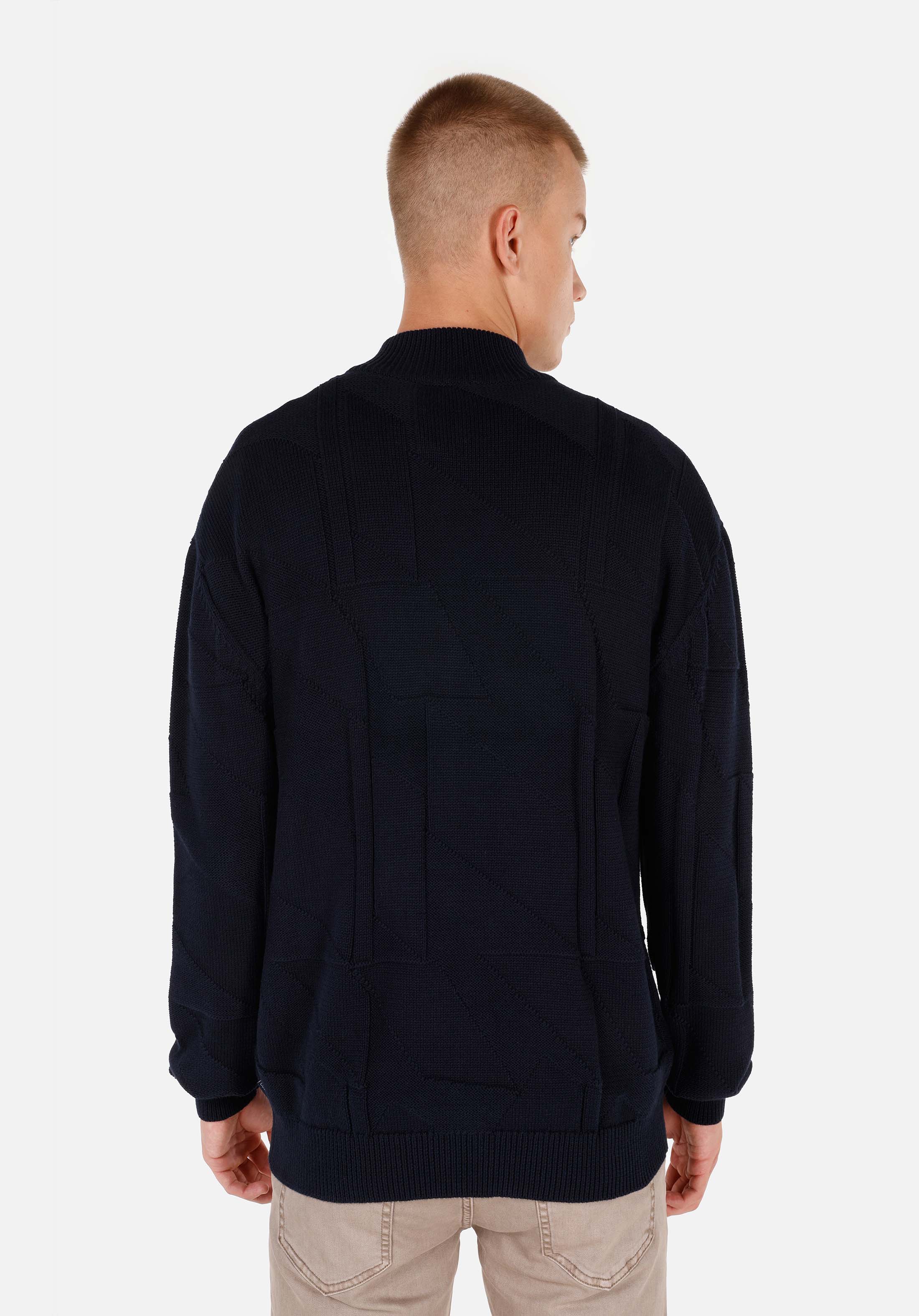 Afișați detalii pentru Cardigan De Barbati Albastru Marin Regular Fit  Cl1069976