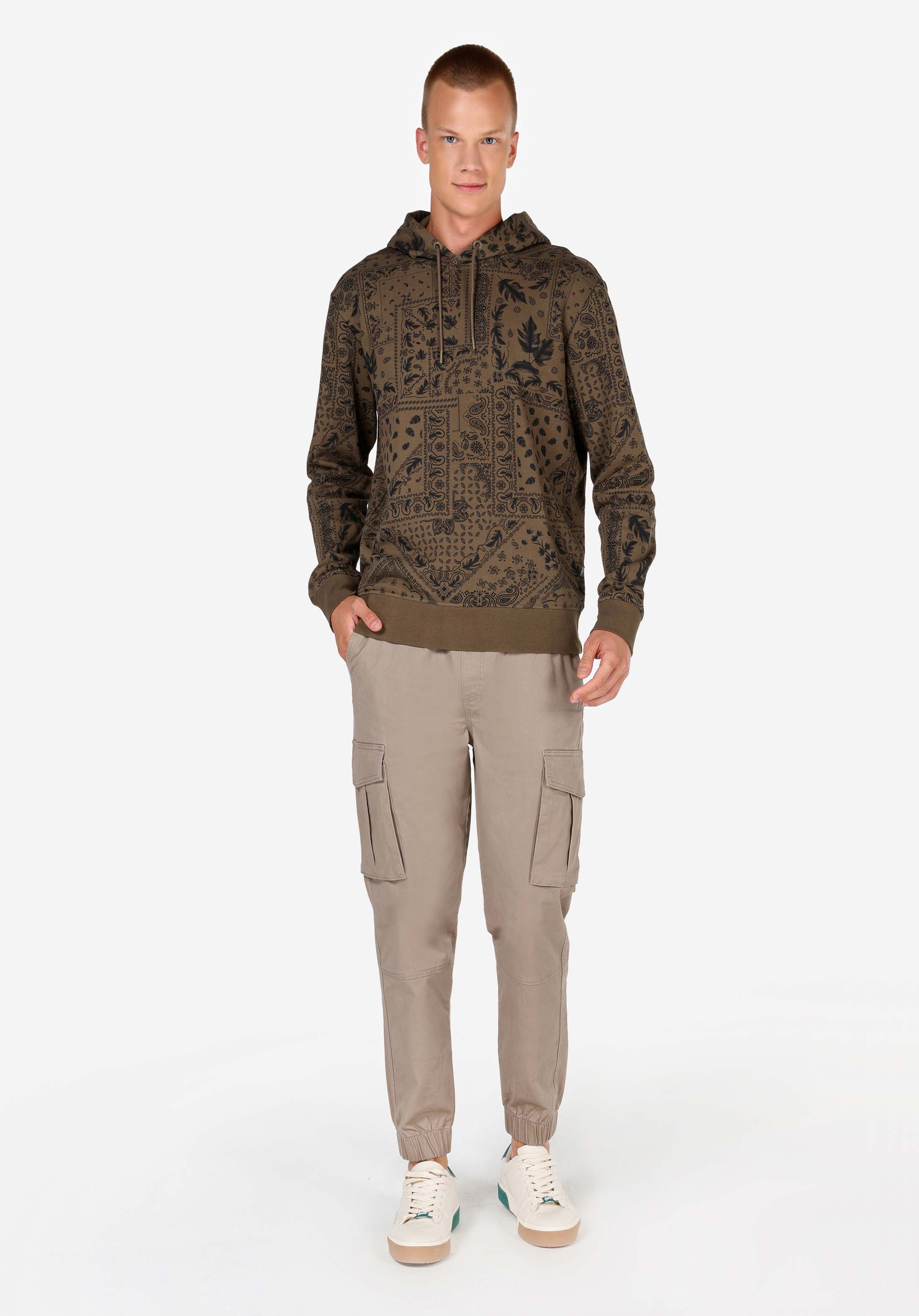 Afișați detalii pentru Hanorac / Bluza De Barbati Kaki Regular Fit  Cl1070029