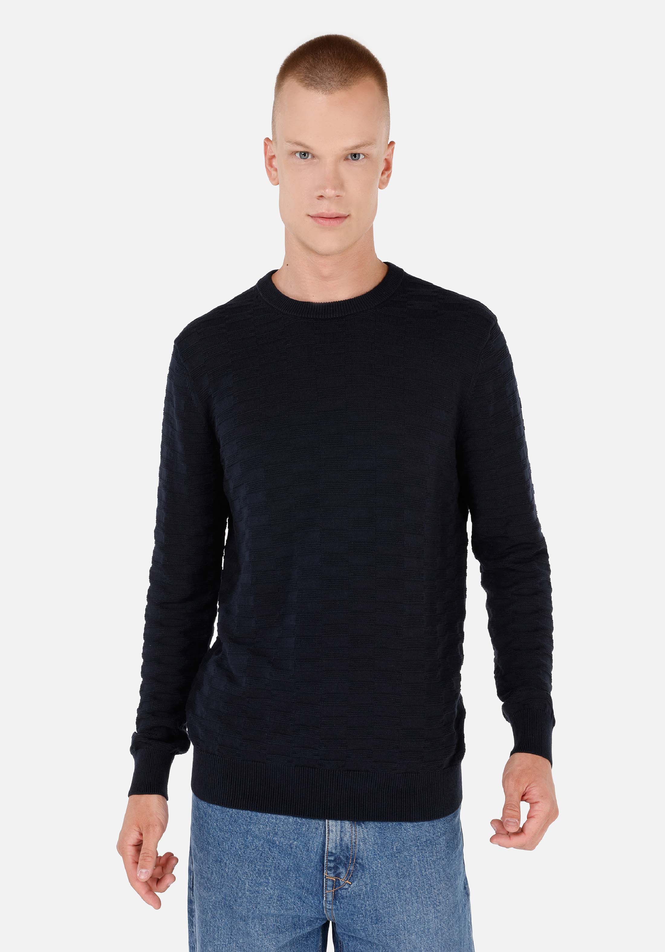 Afișați detalii pentru Pulover De Barbati Albastru Marin Regular Fit  Cl1070086