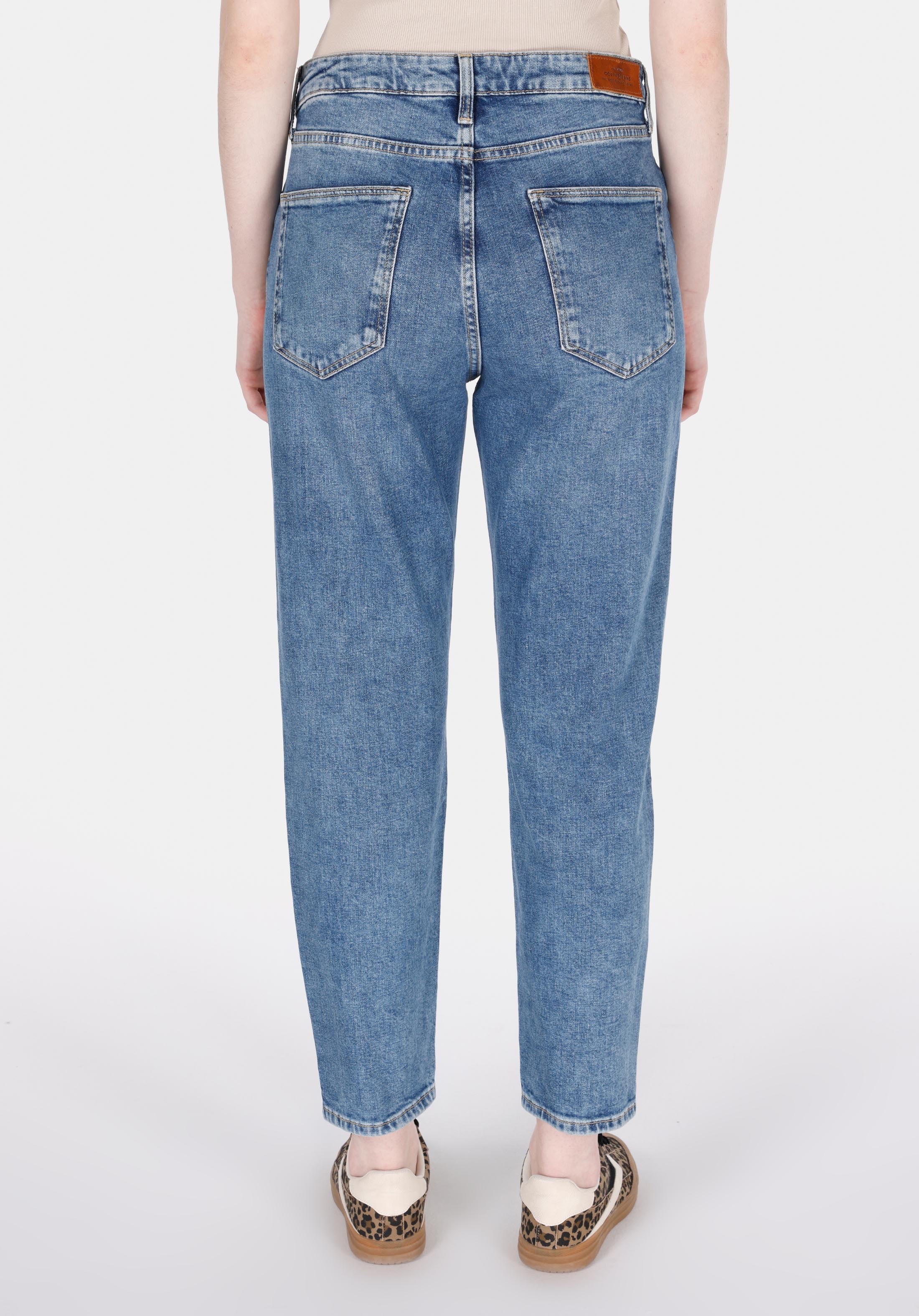 Afișați detalii pentru Pantaloni De Dama Albastru Marin Boyfriend Fit 893 Julia Cl1073992