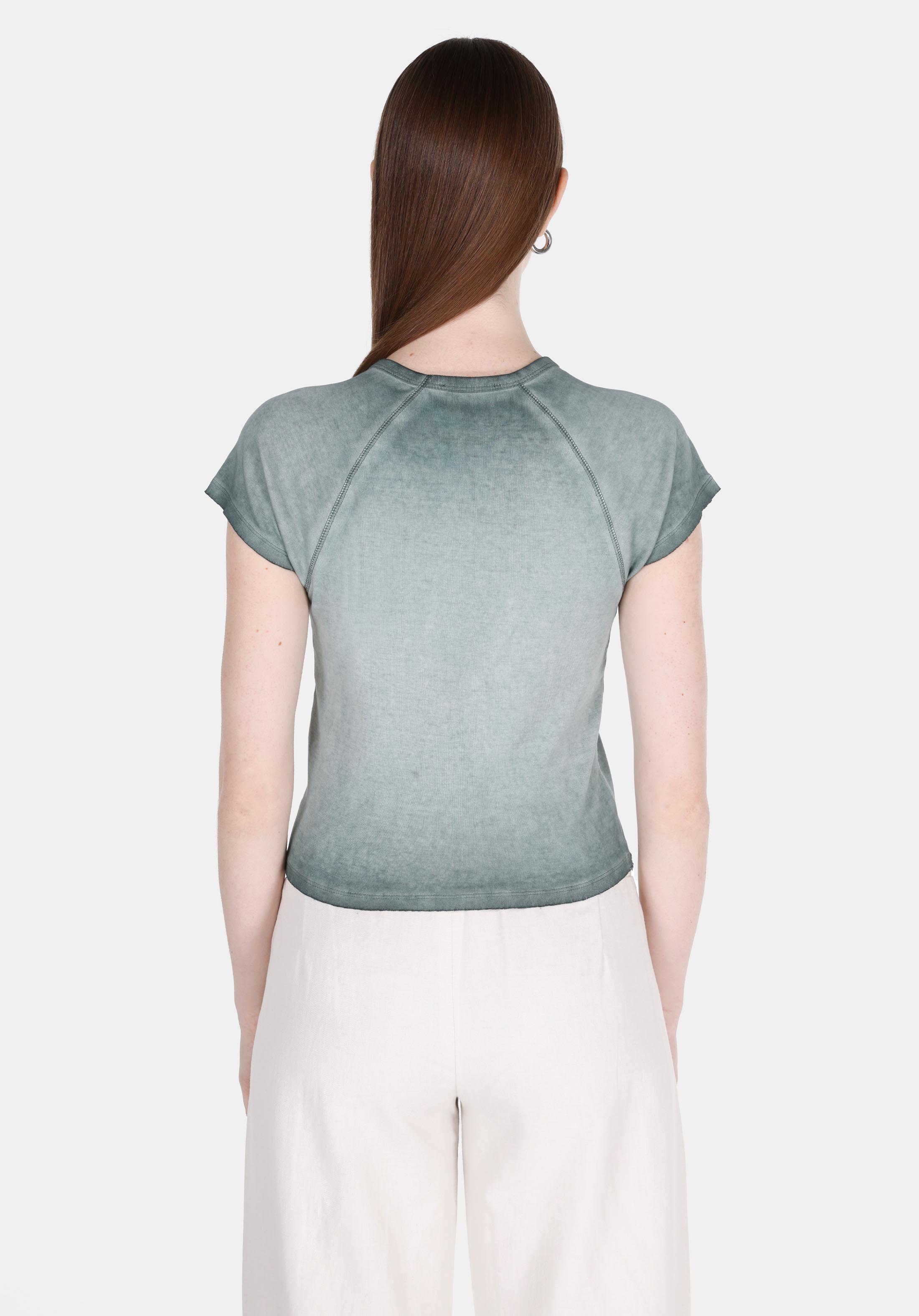 Afișați detalii pentru Tricou Cu Maneca Scurta De Dama Verde Slim Fit  Cl1074580