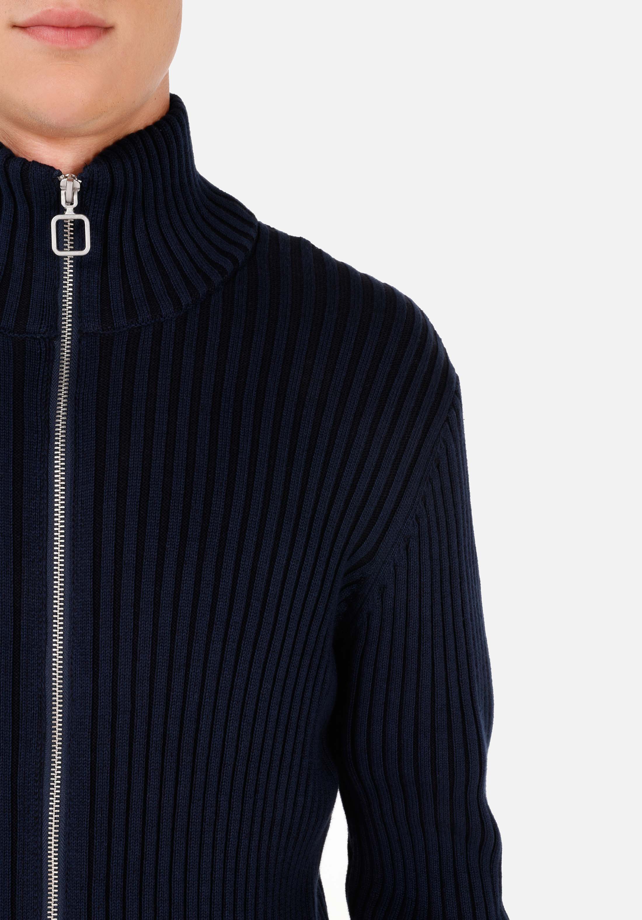 Afișați detalii pentru Cardigan De Barbati Albastru Marin Slim Fit  Cl1071044