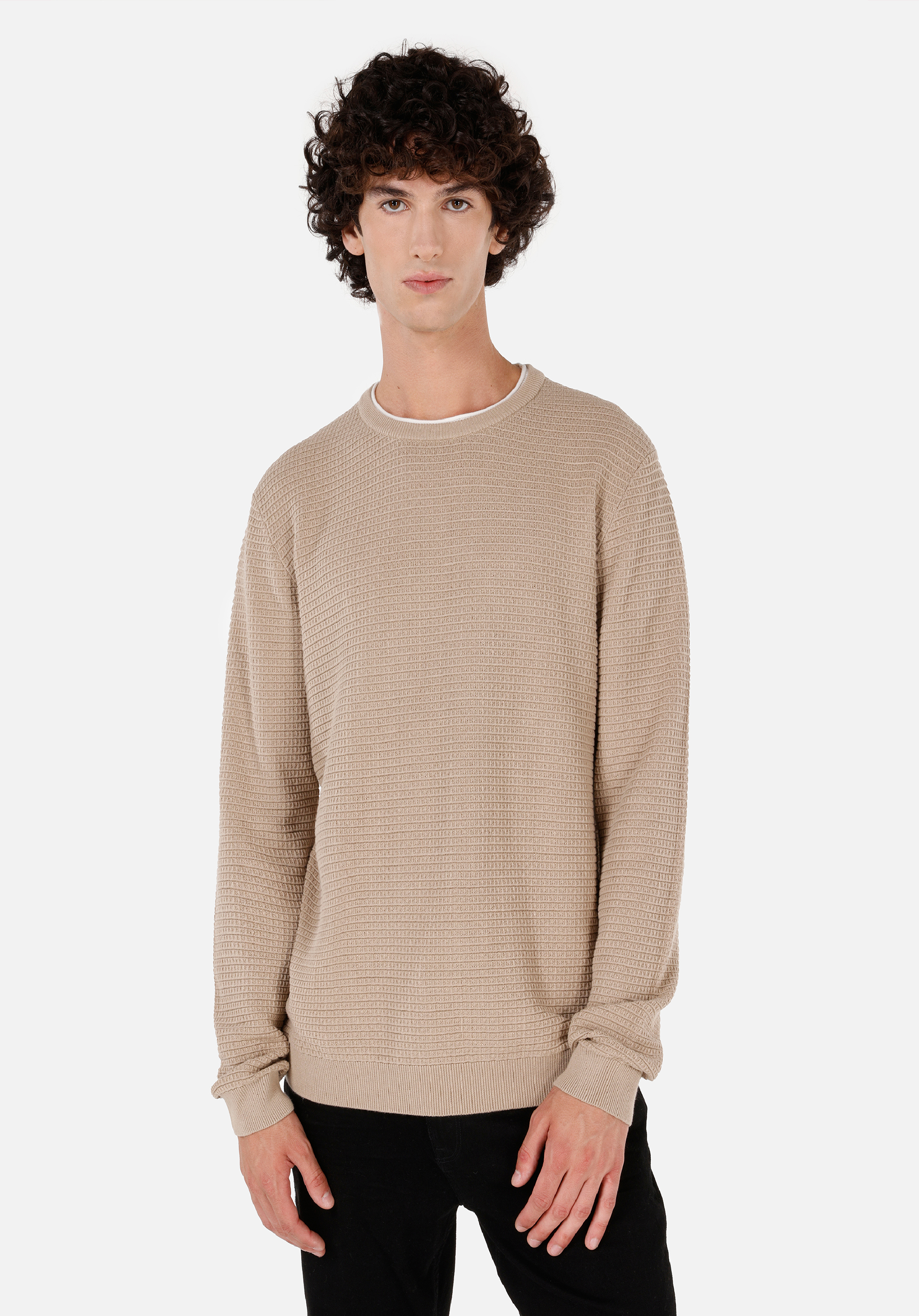 Afișați detalii pentru Pulover De Barbati Bej Regular Fit  Cl1071672