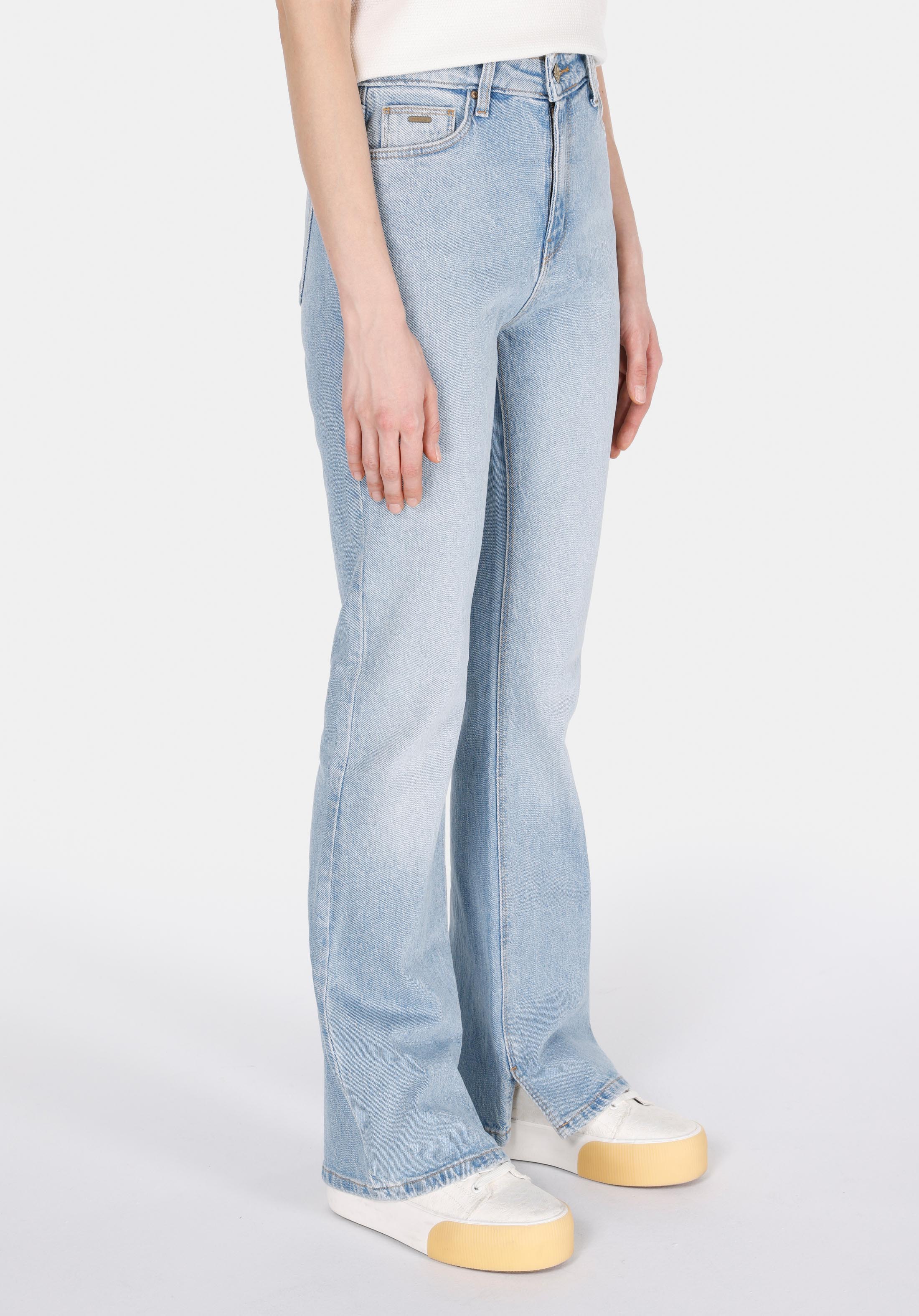 Afișați detalii pentru Pantaloni De Dama Albastru Regular Fit 791 Monica Cl1073901