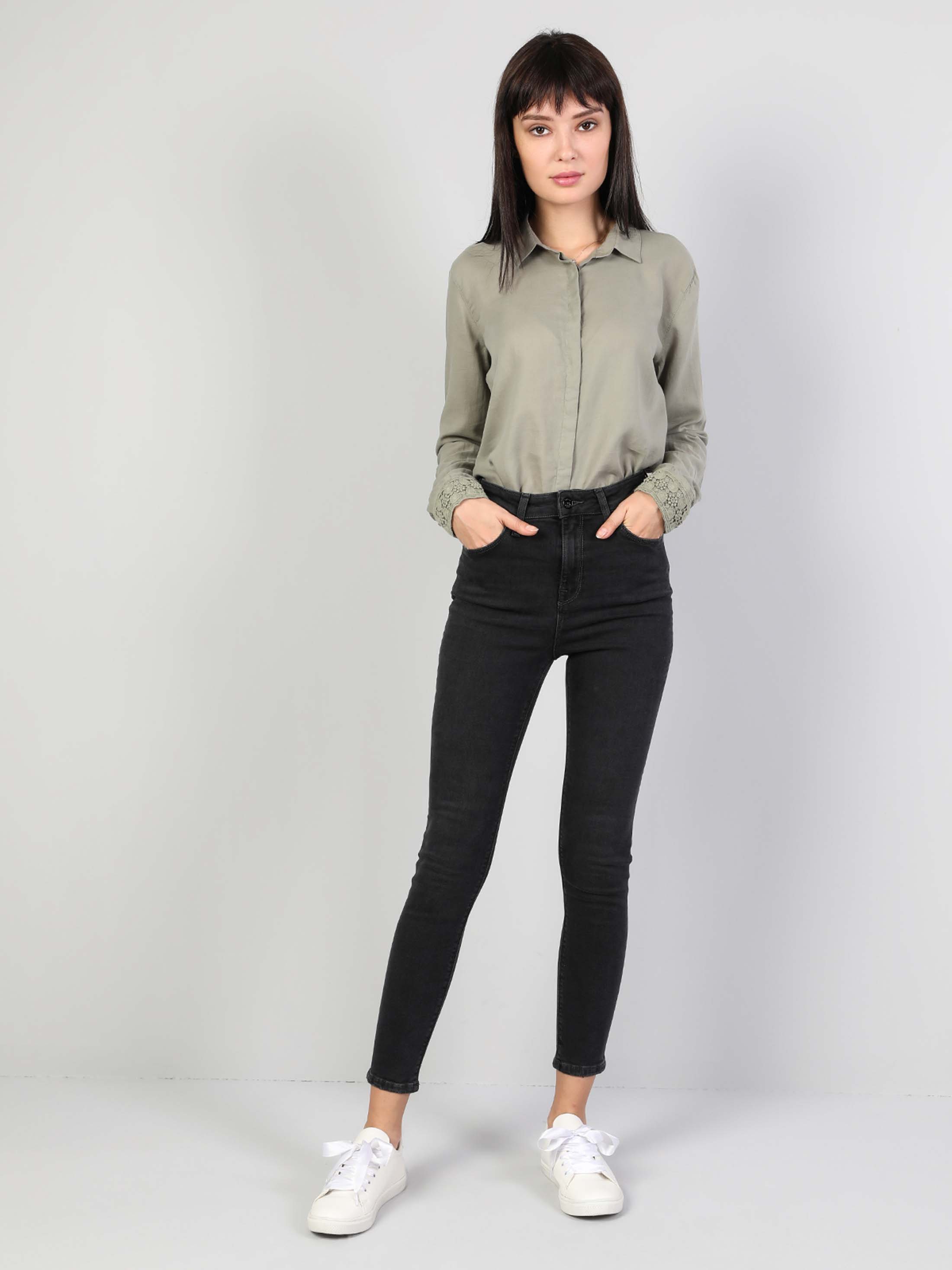 Afișați detalii pentru Pantaloni De Dama Negru Super Slim Fit 760 Diana Cl1047035