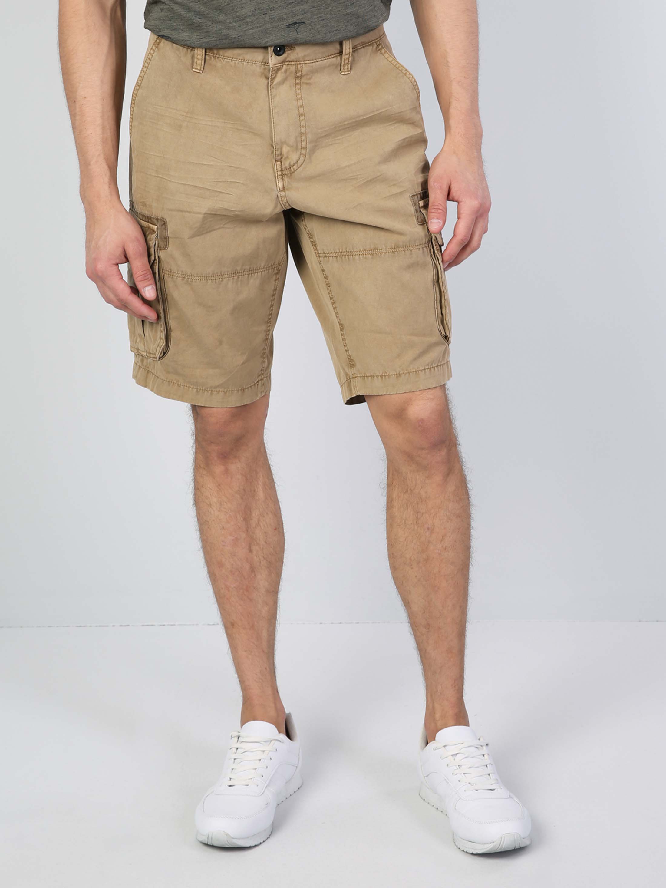 Afișați detalii pentru Short / Pantaloni Scurti De Barbati Maro Regular Fit  Cl1041927