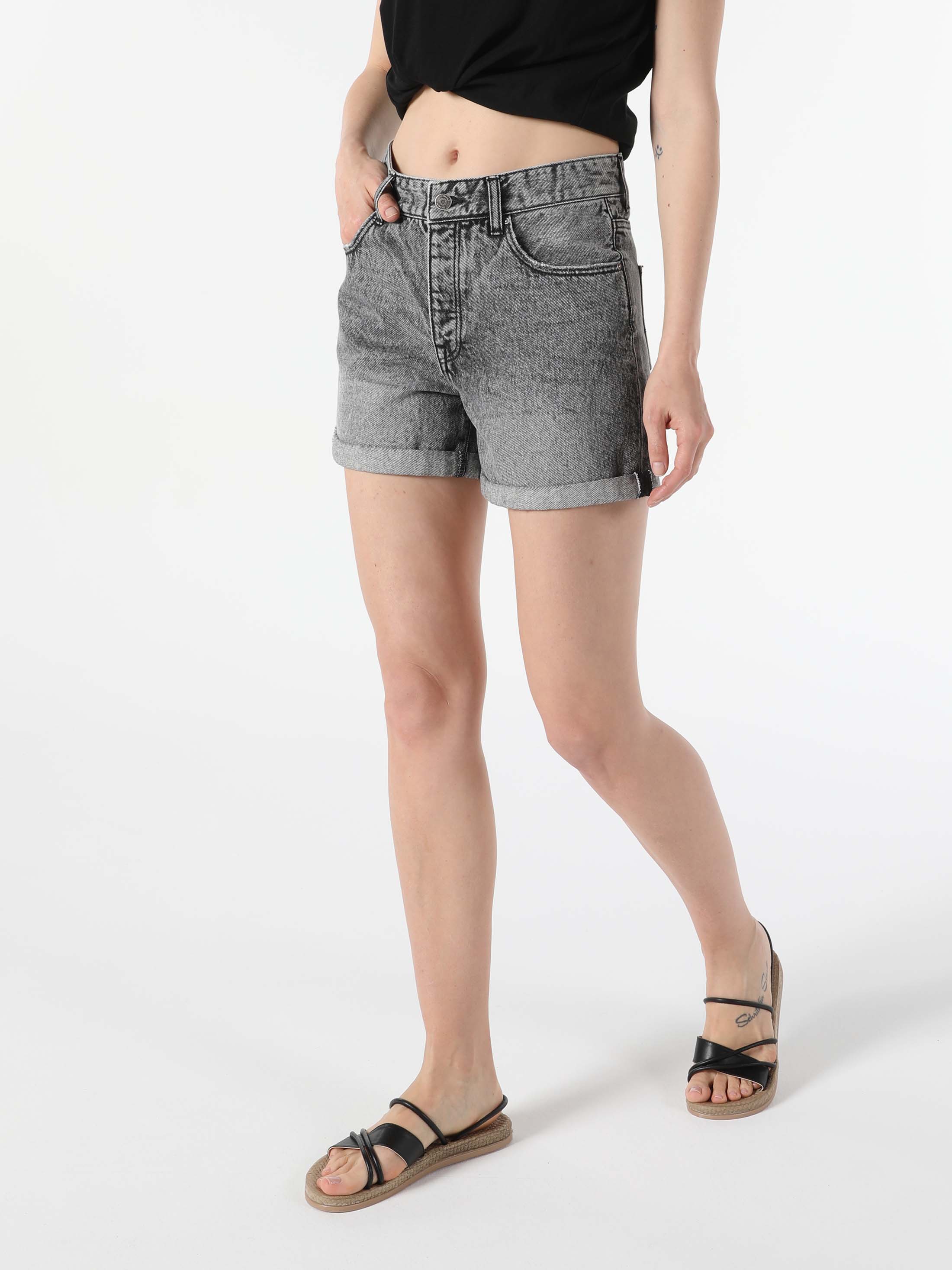 Afișați detalii pentru Short / Pantaloni Scurti De Dama Denim Regular Fit  Cl1054743