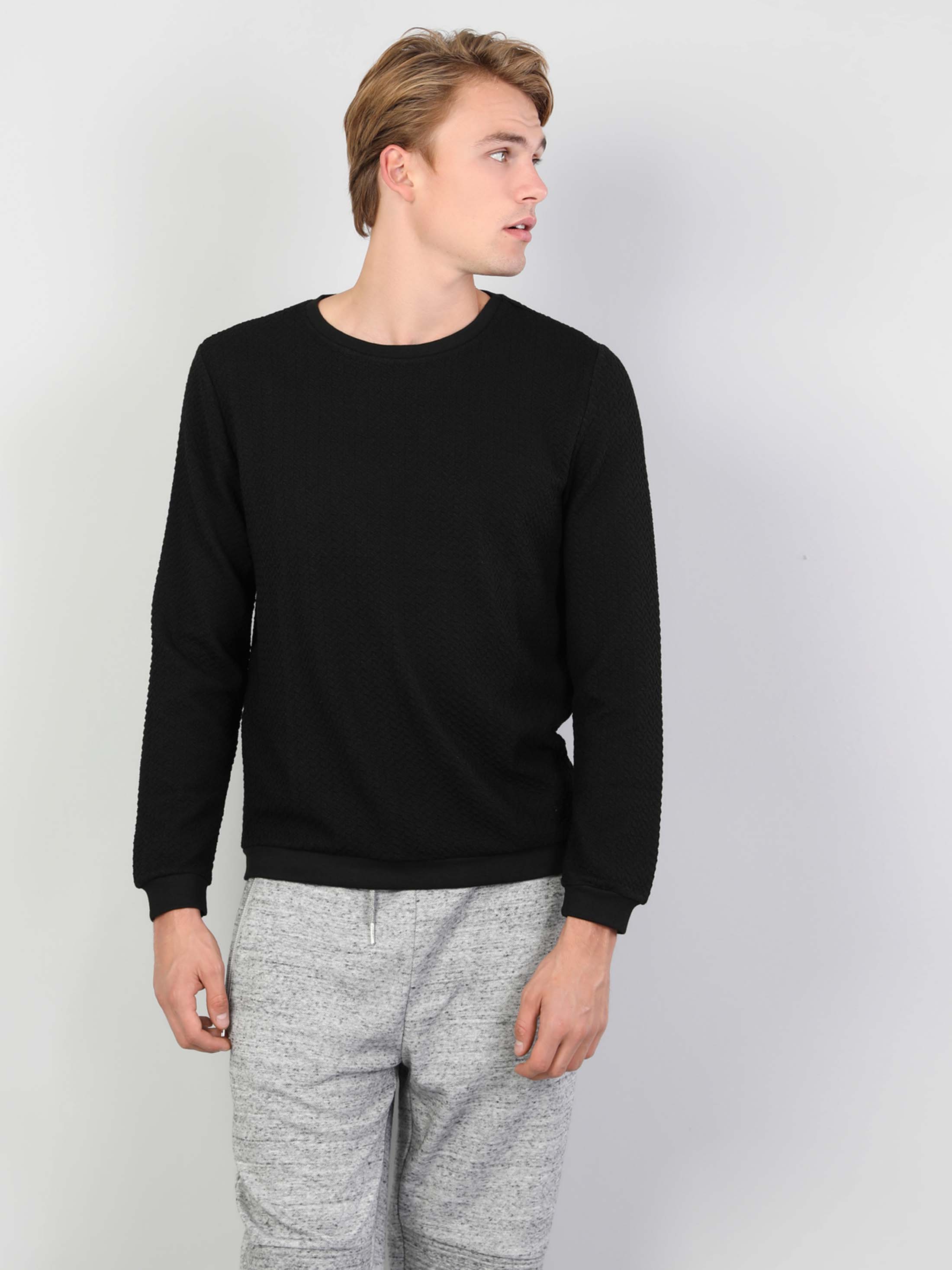 Afișați detalii pentru Hanorac / Bluza De Barbati Negru Regular Fit  Cl1047880