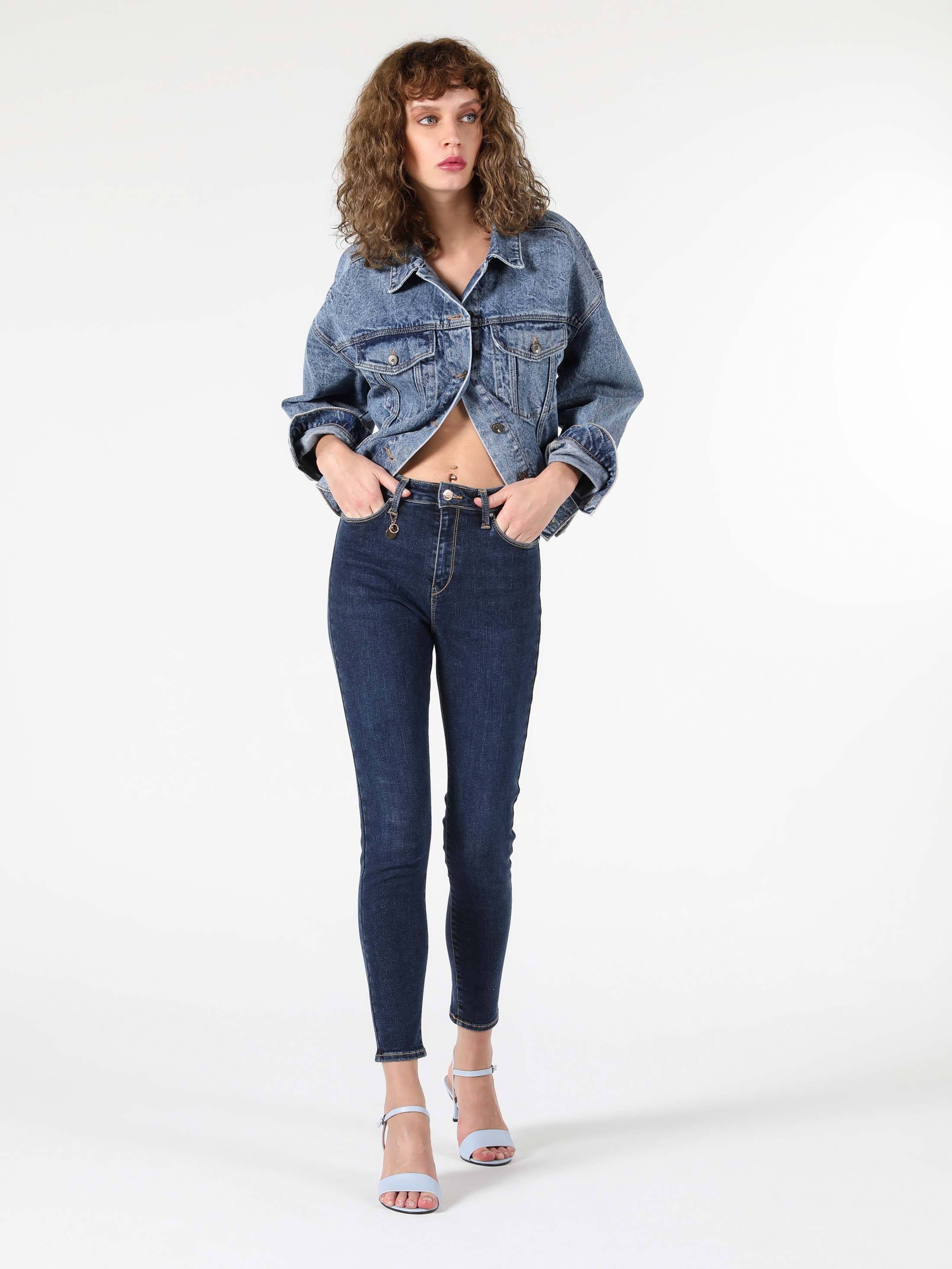 Afișați detalii pentru Pantaloni De Dama Denim Super Slim Fit 760 Diana Cl1056579