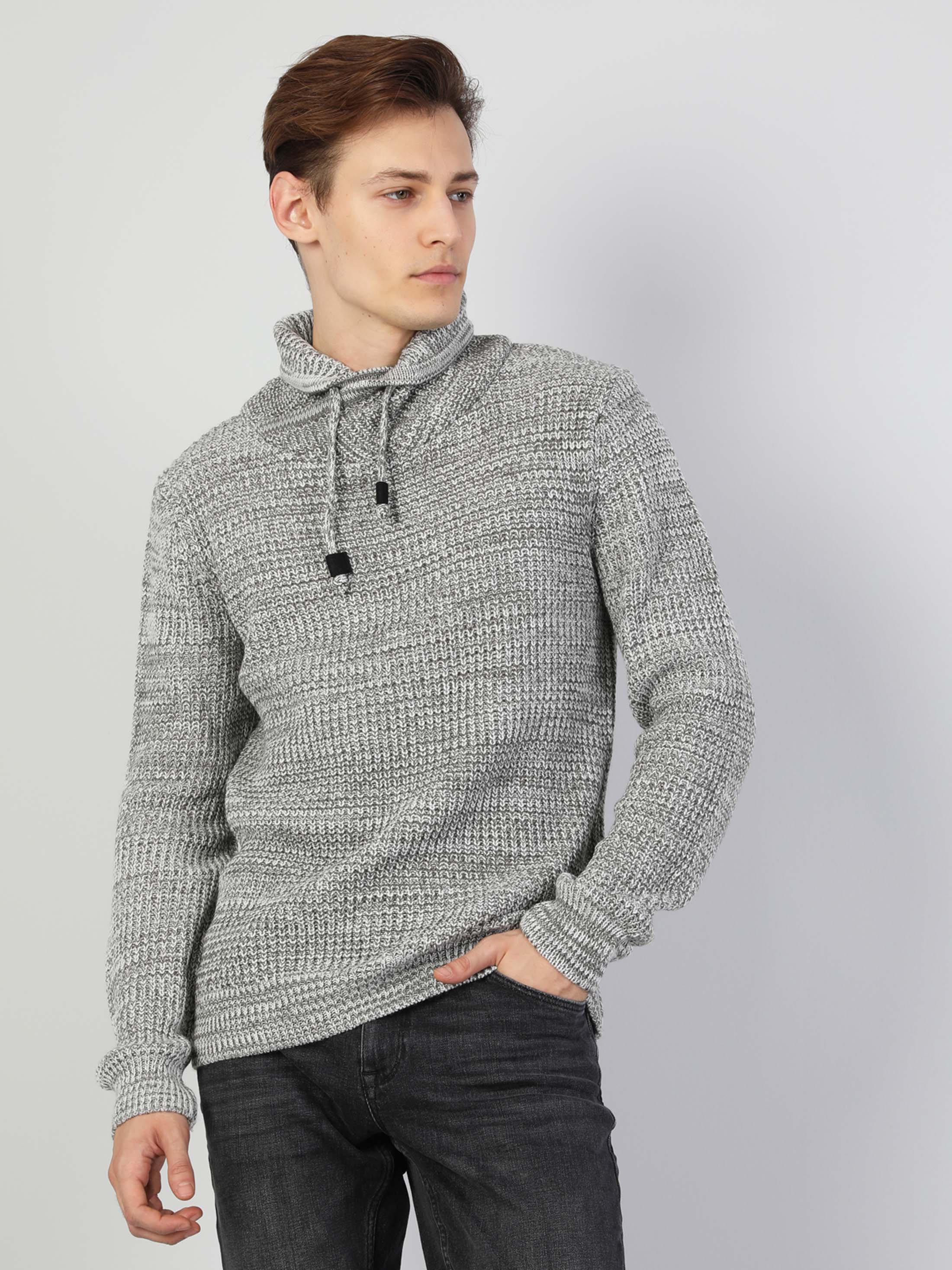 Afișați detalii pentru Pulover De Barbati Gri Slim Fit  Cl1045883