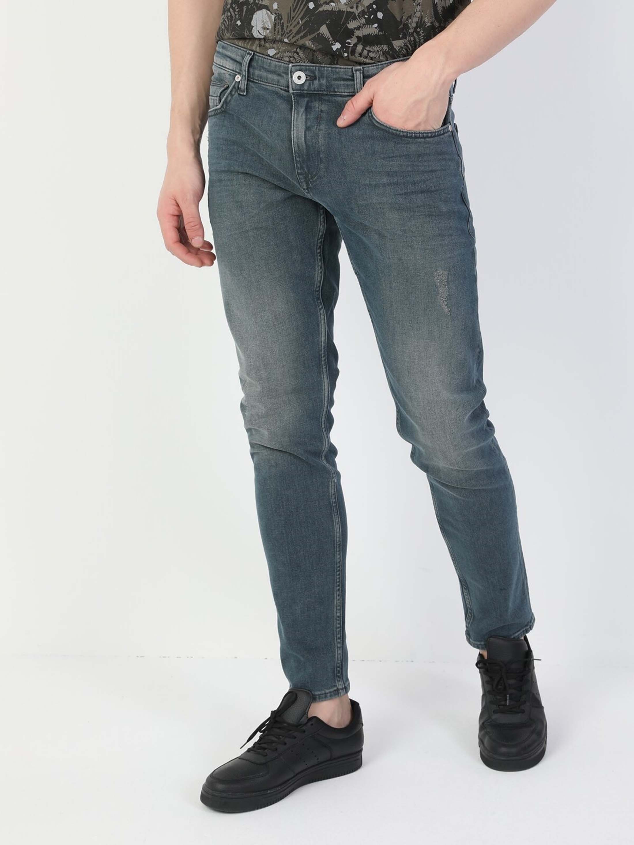 Afișați detalii pentru Pantaloni De Barbati Albastru Inchis Slim Fit 041 Danny Cl1049567