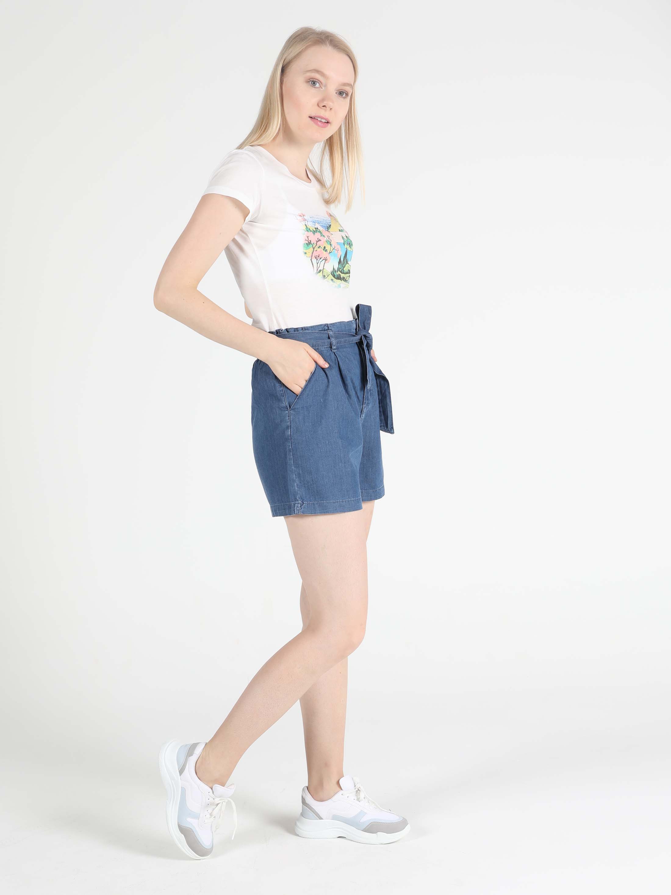 Afișați detalii pentru Short / Pantaloni Scurti De Dama Denim Regular Fit  Cl1049721