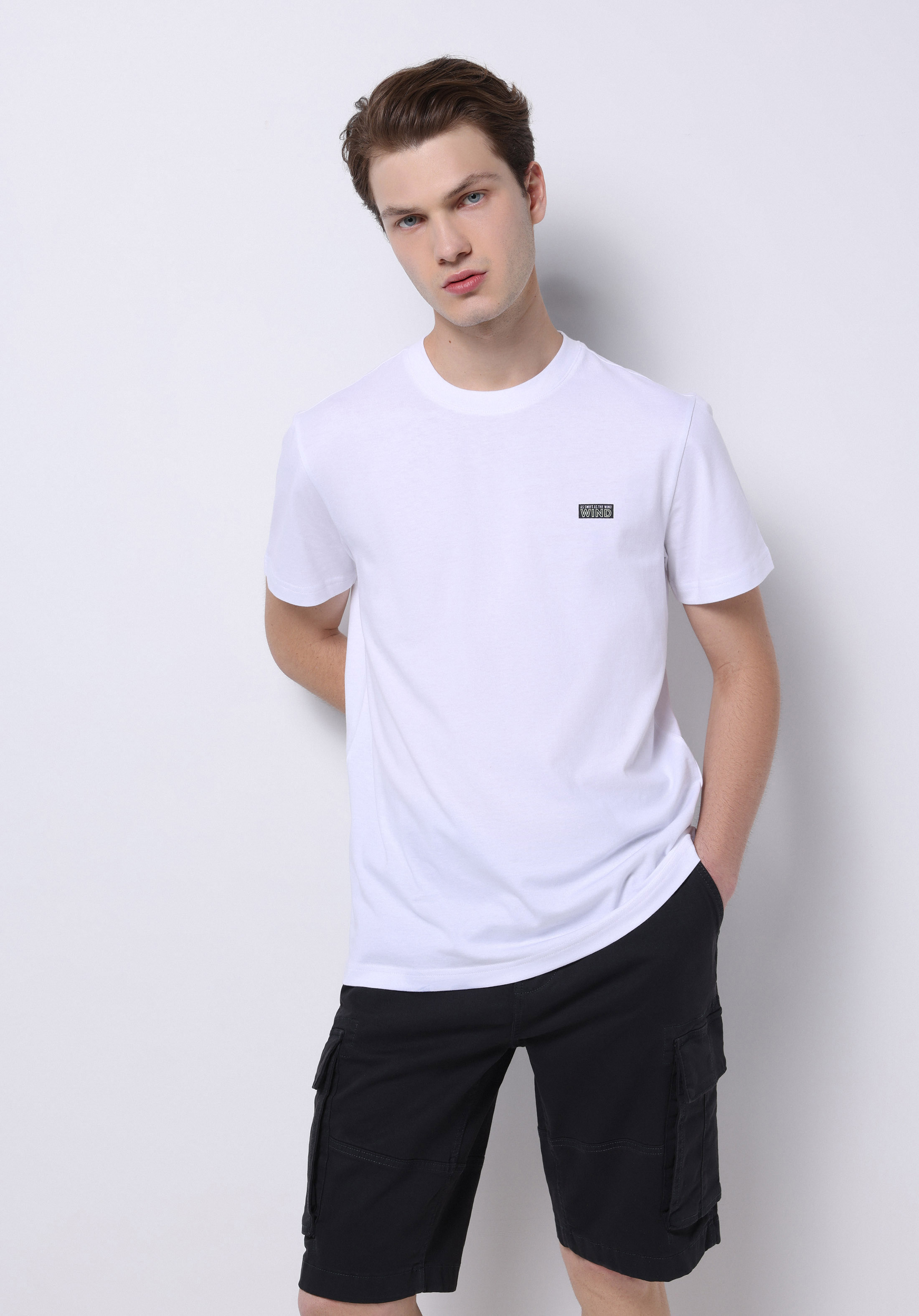 Afișați detalii pentru Tricou Cu Maneca Scurta De Barbati Alb Regular Fit  Cl1073094