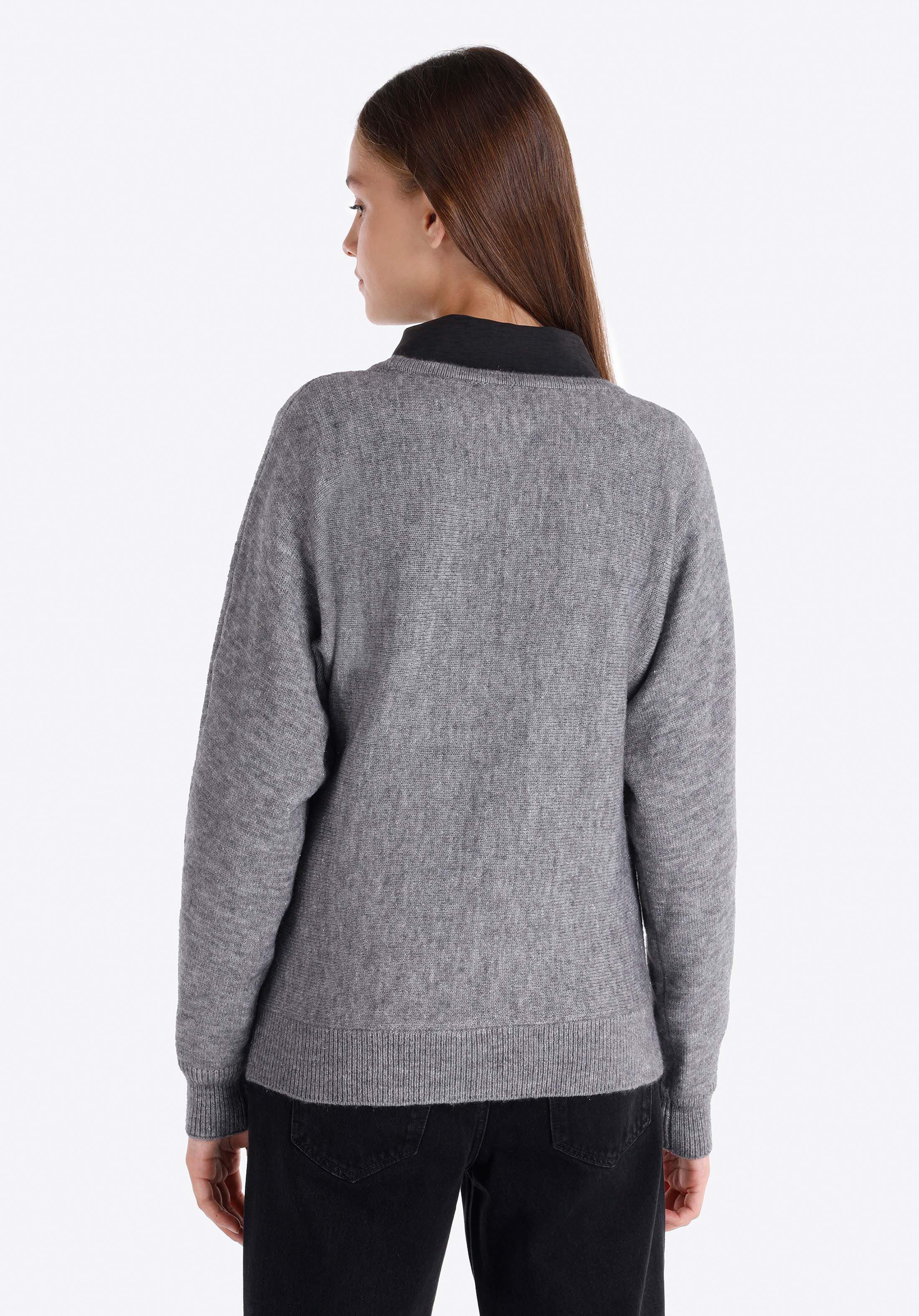 Afișați detalii pentru Pulover De Dama Gri Regular Fit  Cl1066256