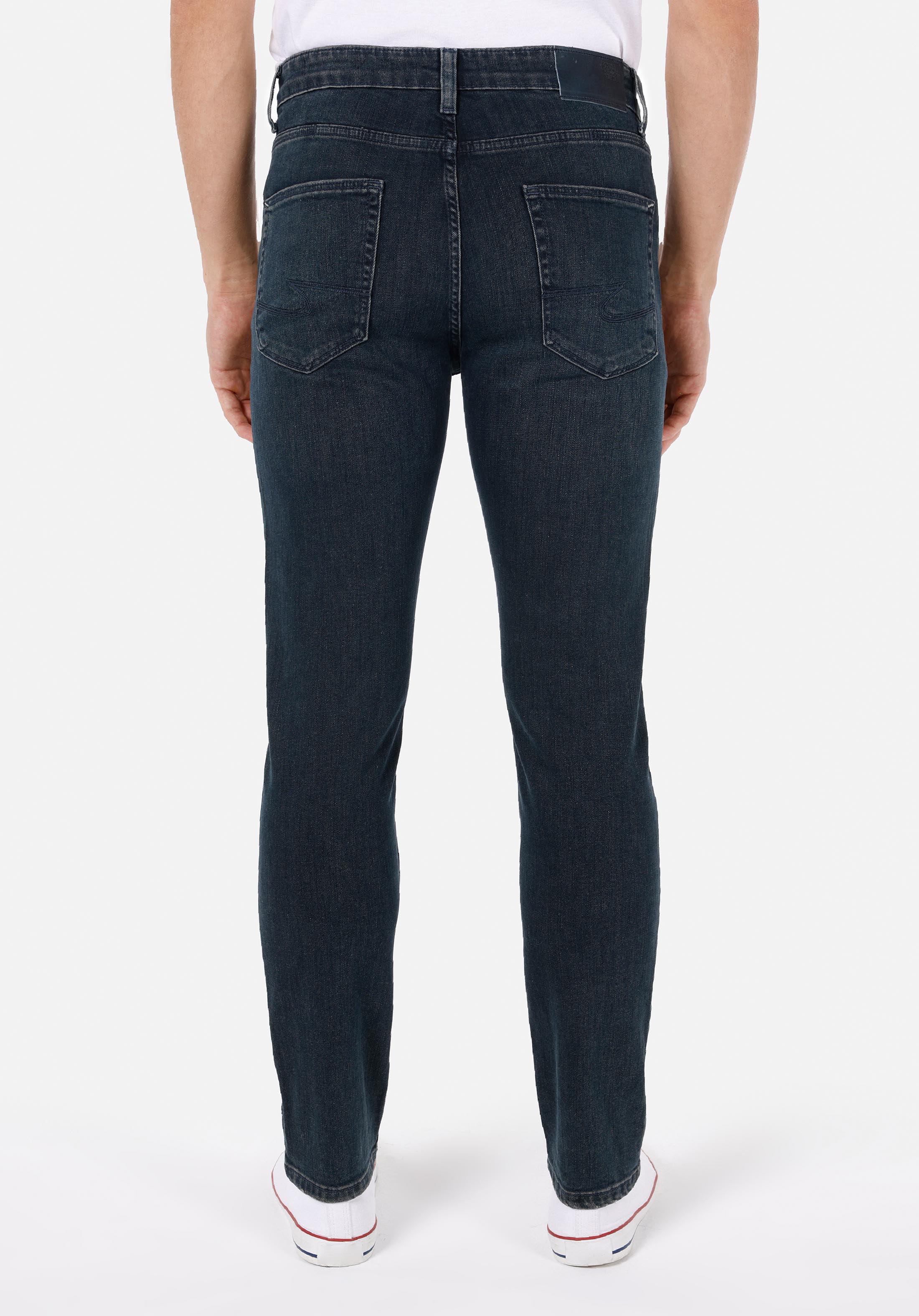 Afișați detalii pentru Pantaloni De Barbati Albastru Skinny Fit  Cl1072194