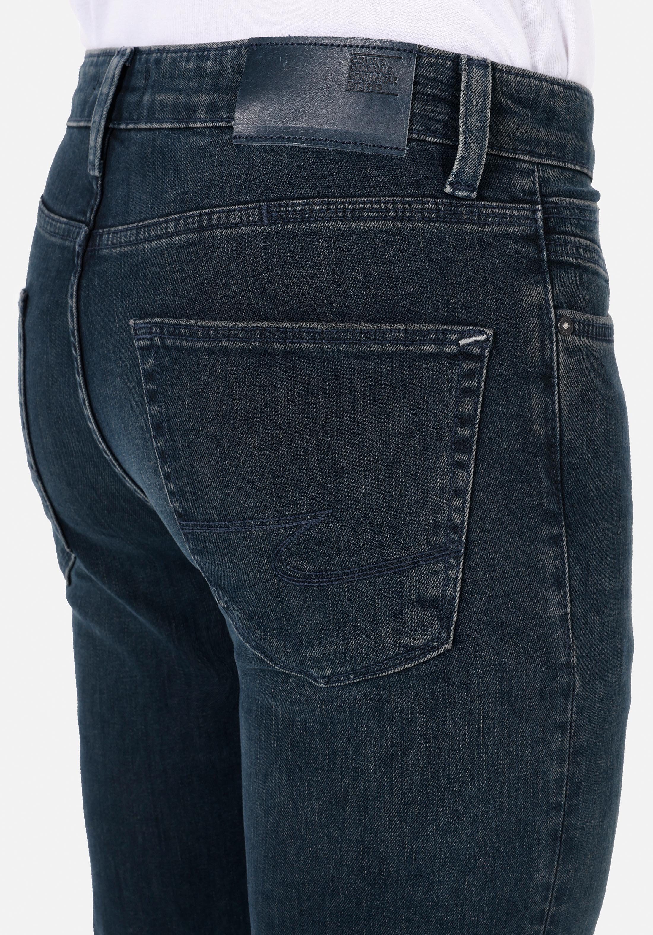 Afișați detalii pentru Pantaloni De Barbati Albastru Skinny Fit  Cl1072194