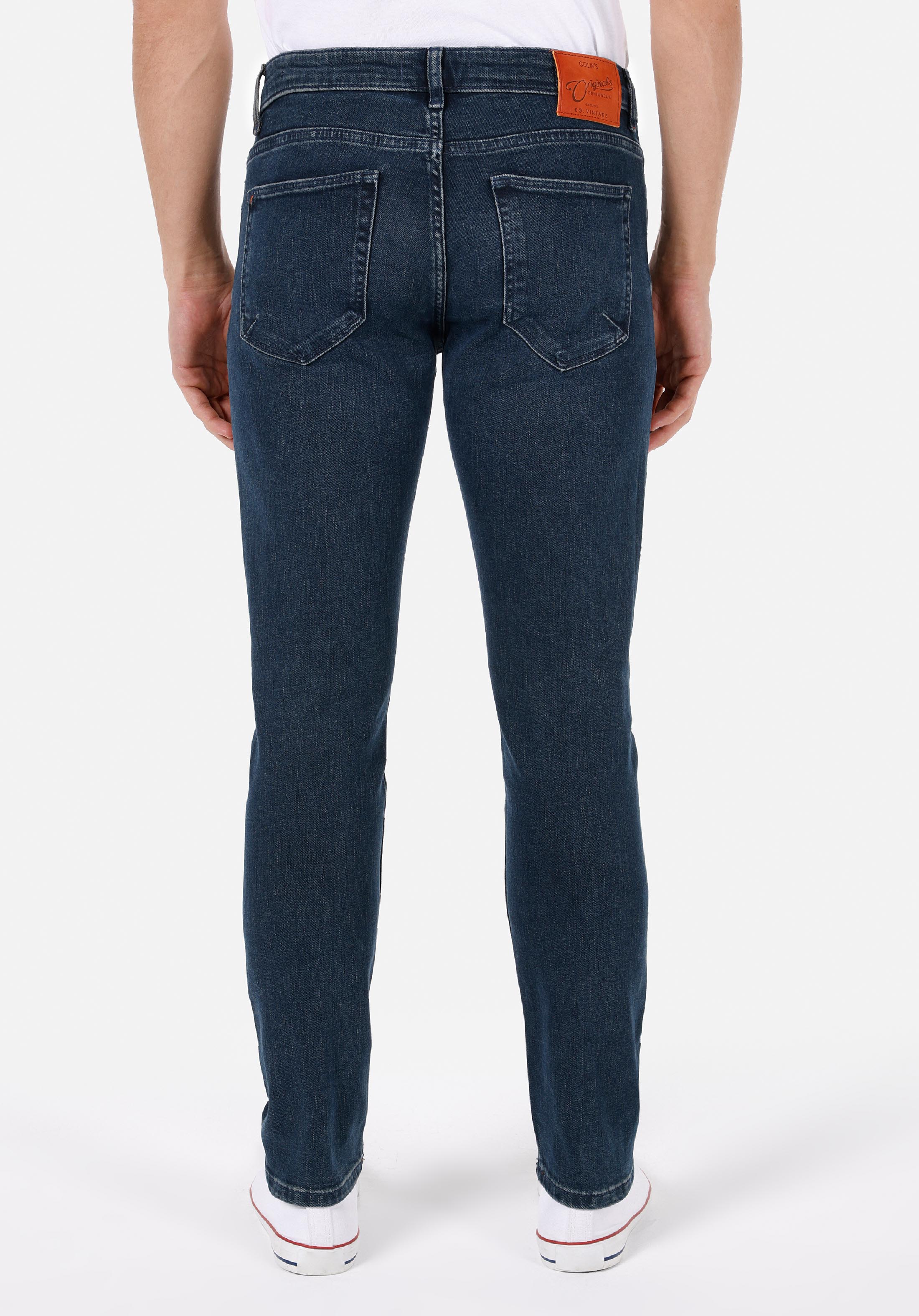 Afișați detalii pentru Pantaloni De Barbati Albastru Marin Slim Fit 041 Danny Cl1072198