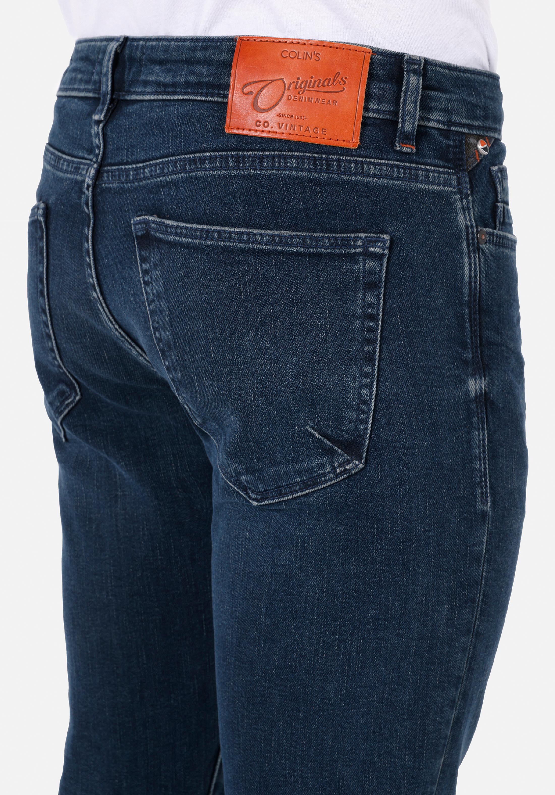 Afișați detalii pentru Pantaloni De Barbati Albastru Marin Slim Fit 041 Danny Cl1072198