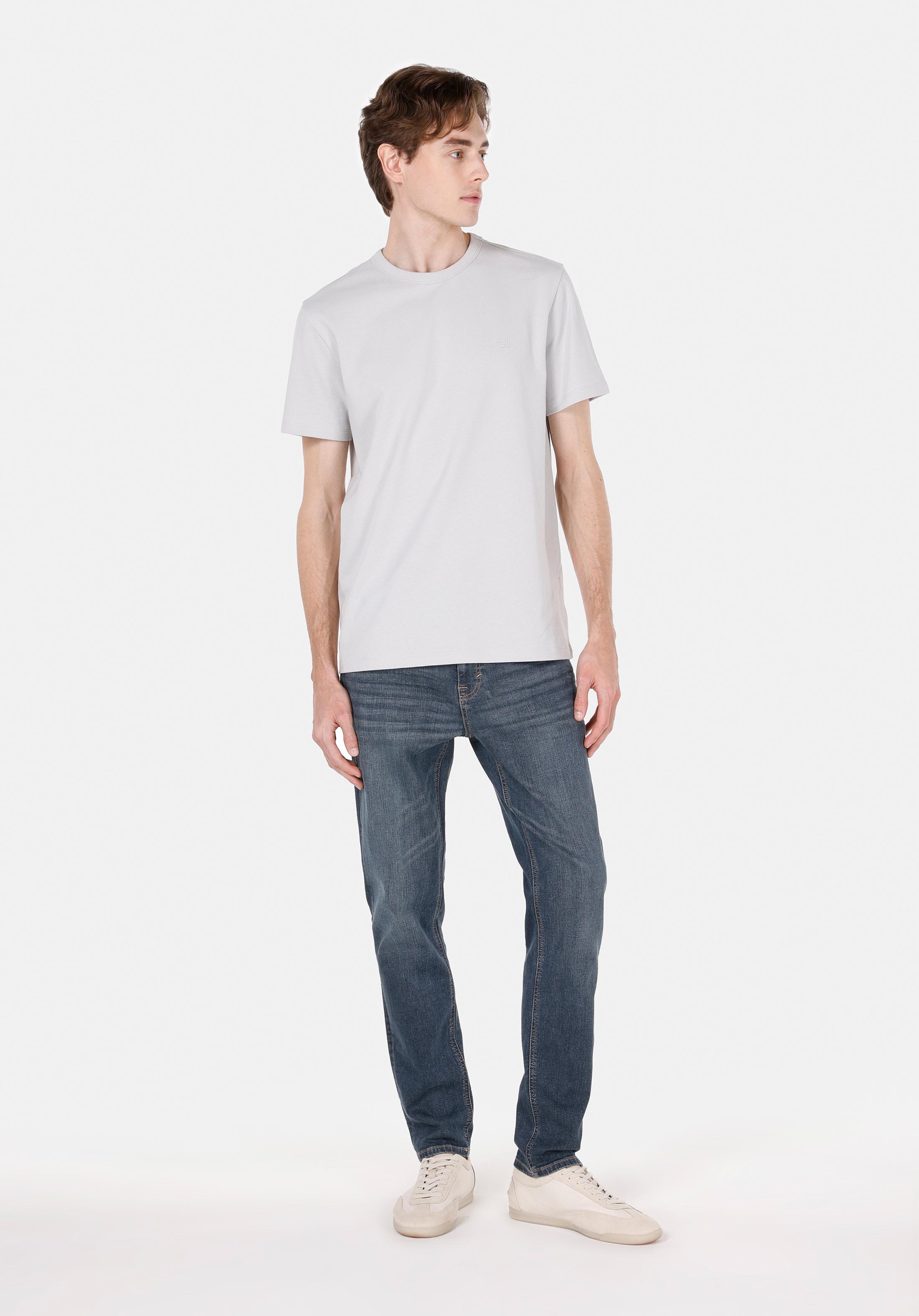 Afișați detalii pentru Pantaloni De Barbati Albastru Straight Fit 044 Karl Cl1072208
