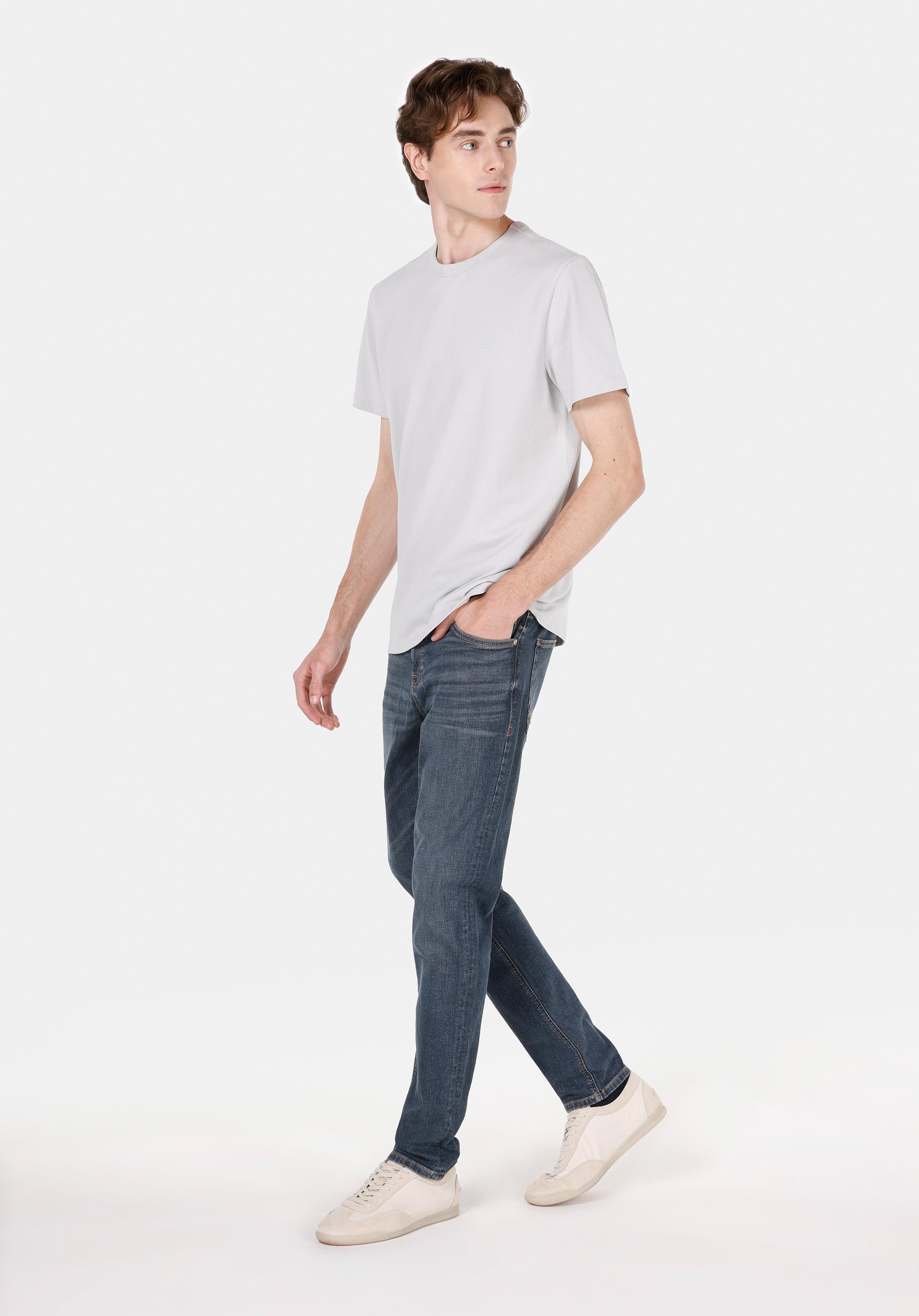 Afișați detalii pentru Pantaloni De Barbati Albastru Straight Fit 044 Karl Cl1072208