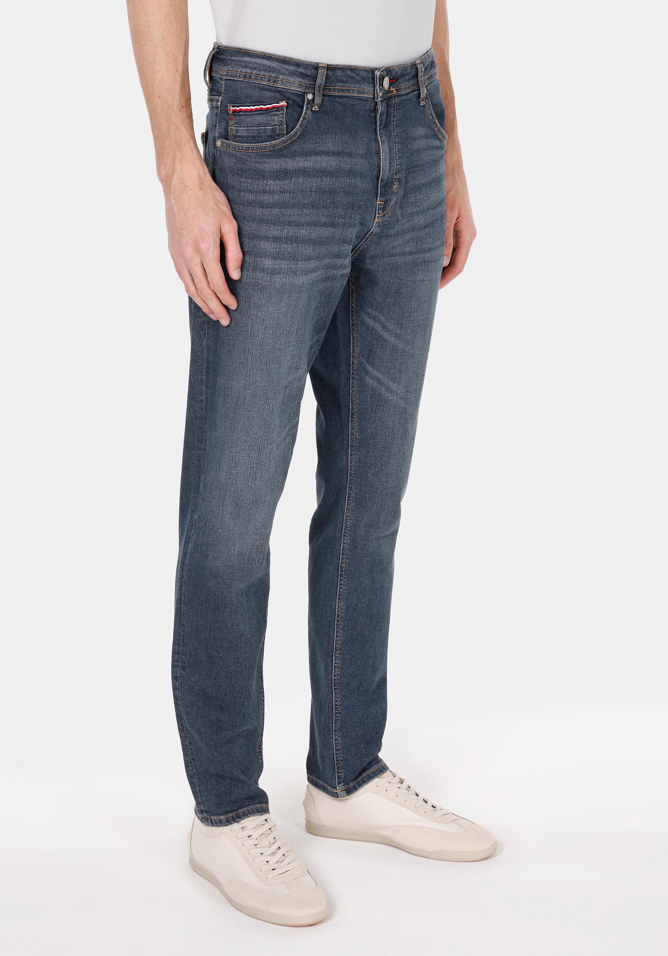 Afișați detalii pentru Pantaloni De Barbati Albastru Straight Fit 044 Karl Cl1072208