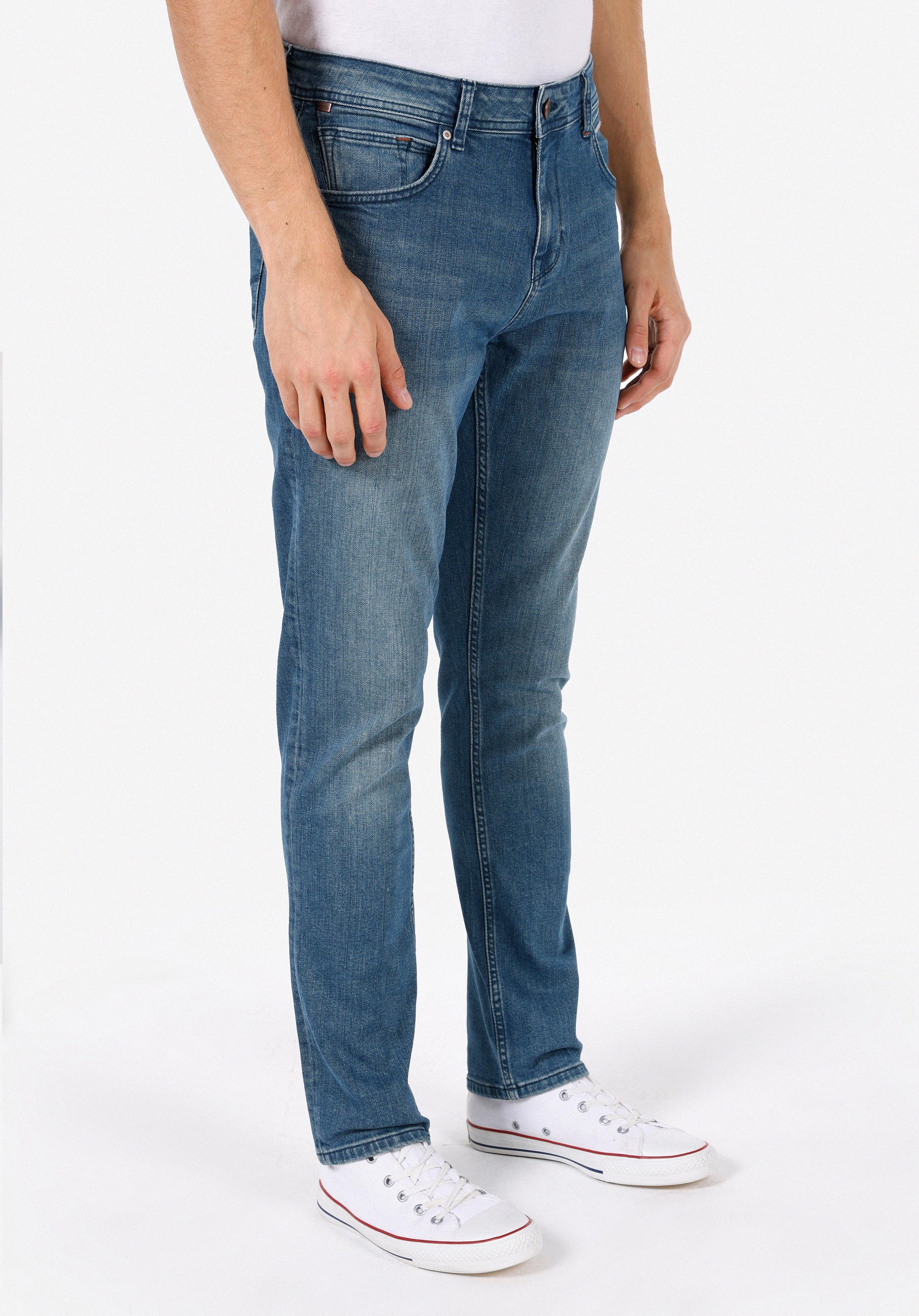 Afișați detalii pentru Pantaloni De Barbati Albastru Straight Fit 044 Karl Cl1072224