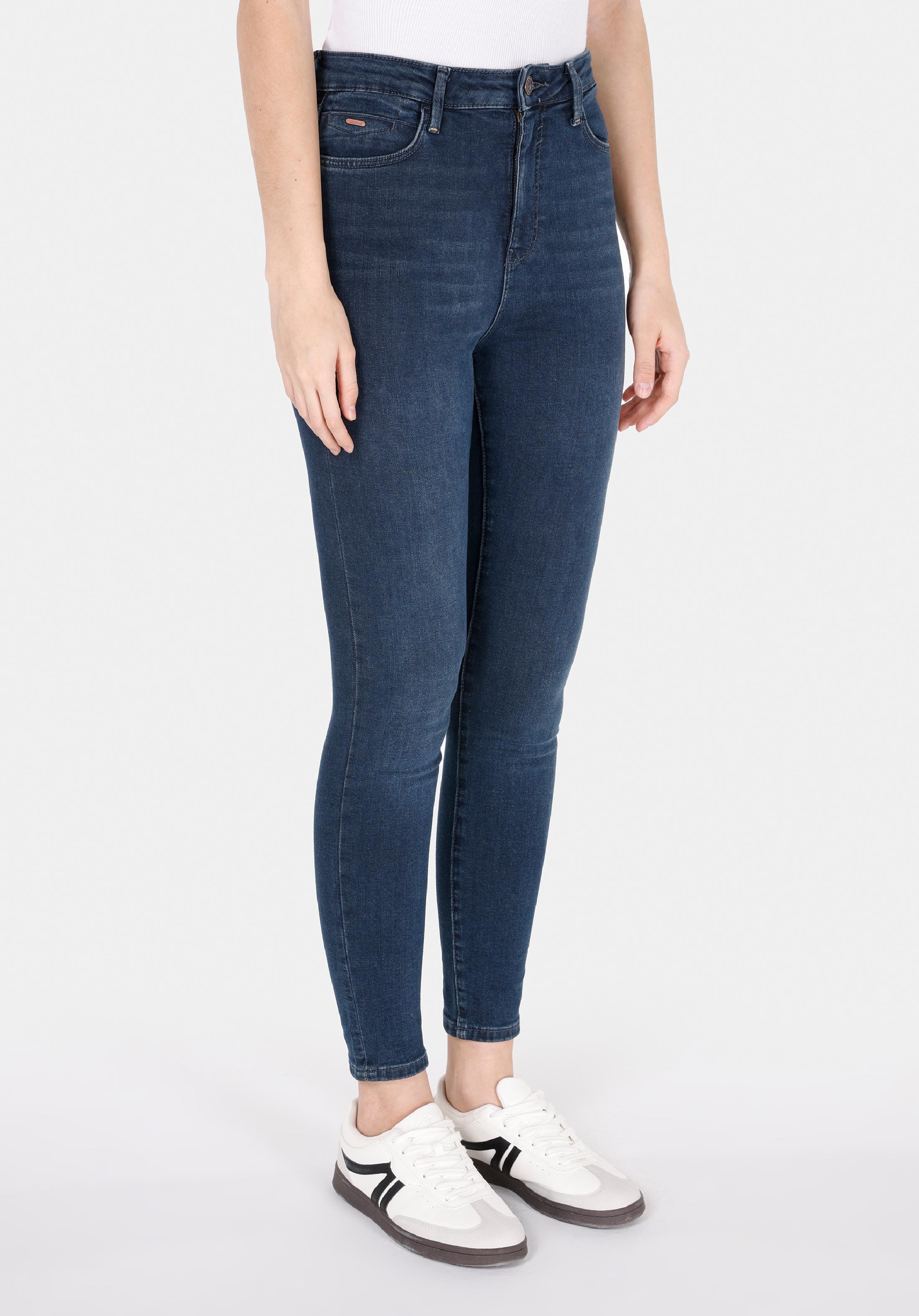 Afișați detalii pentru Pantaloni De Dama Albastru Skinny Fit 760 Diana Cl1072248
