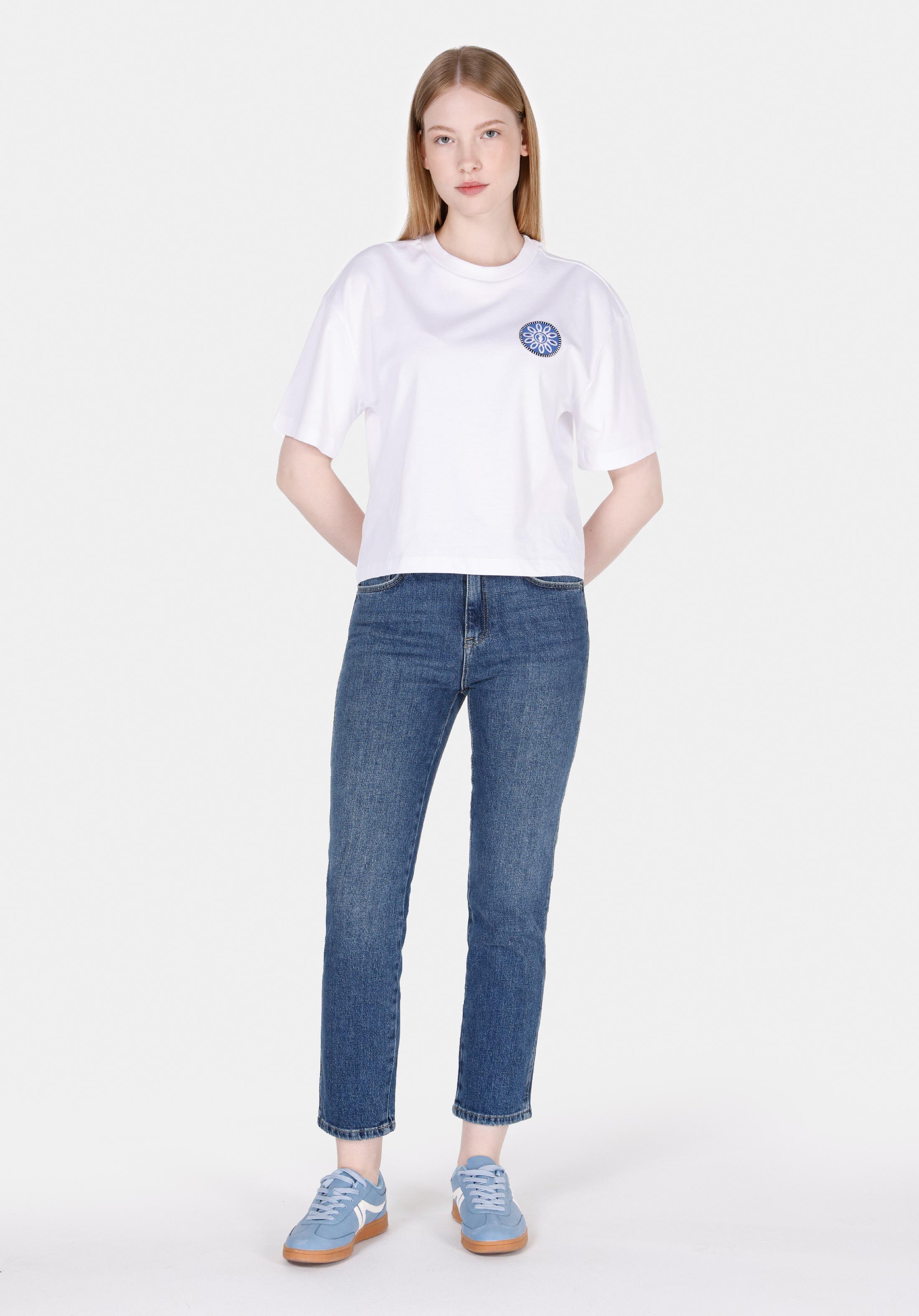 Afișați detalii pentru Pantaloni De Dama Albastru Slim Fit 891 Maya Cl1072263