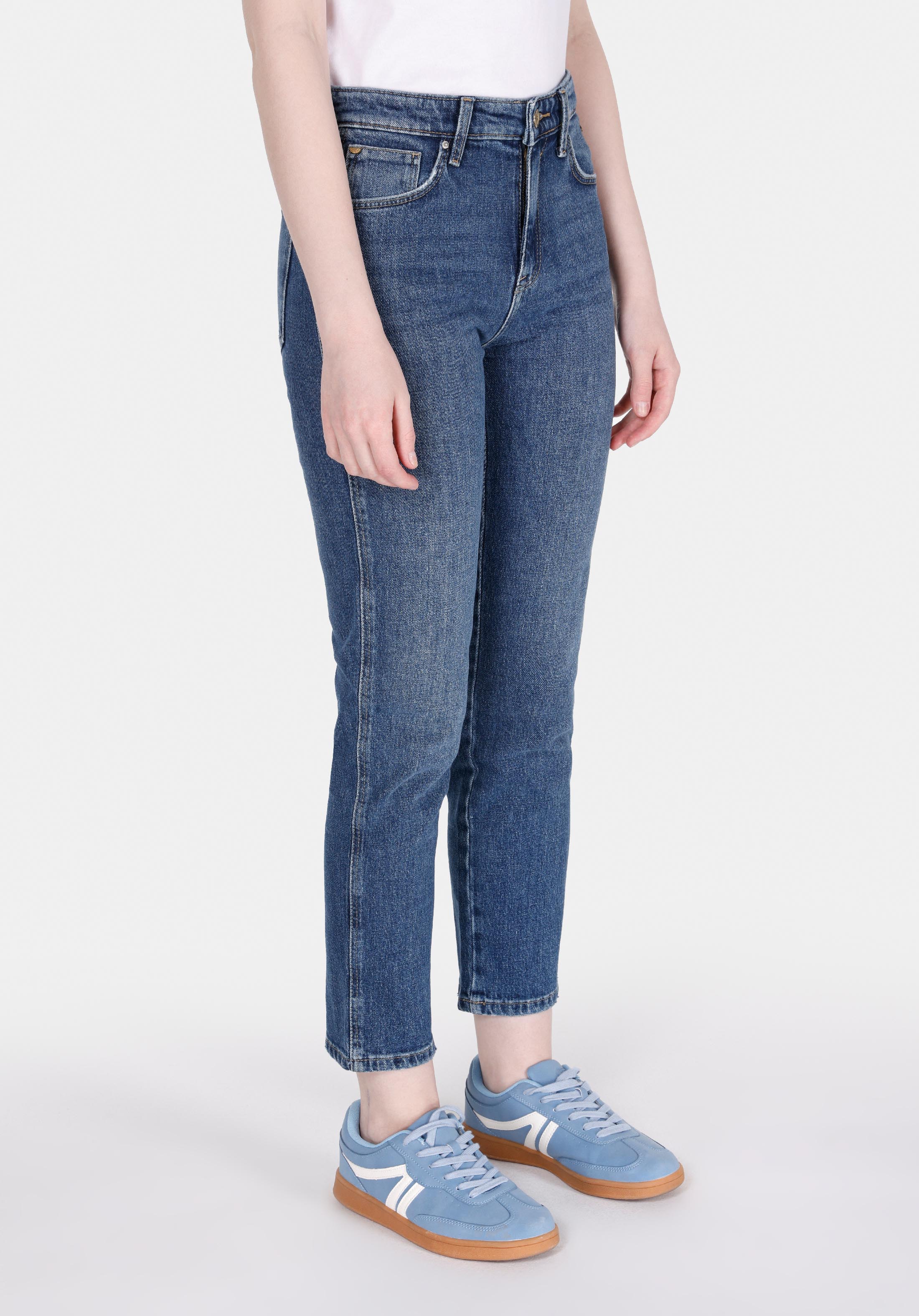 Afișați detalii pentru Pantaloni De Dama Albastru Slim Fit 891 Maya Cl1072263