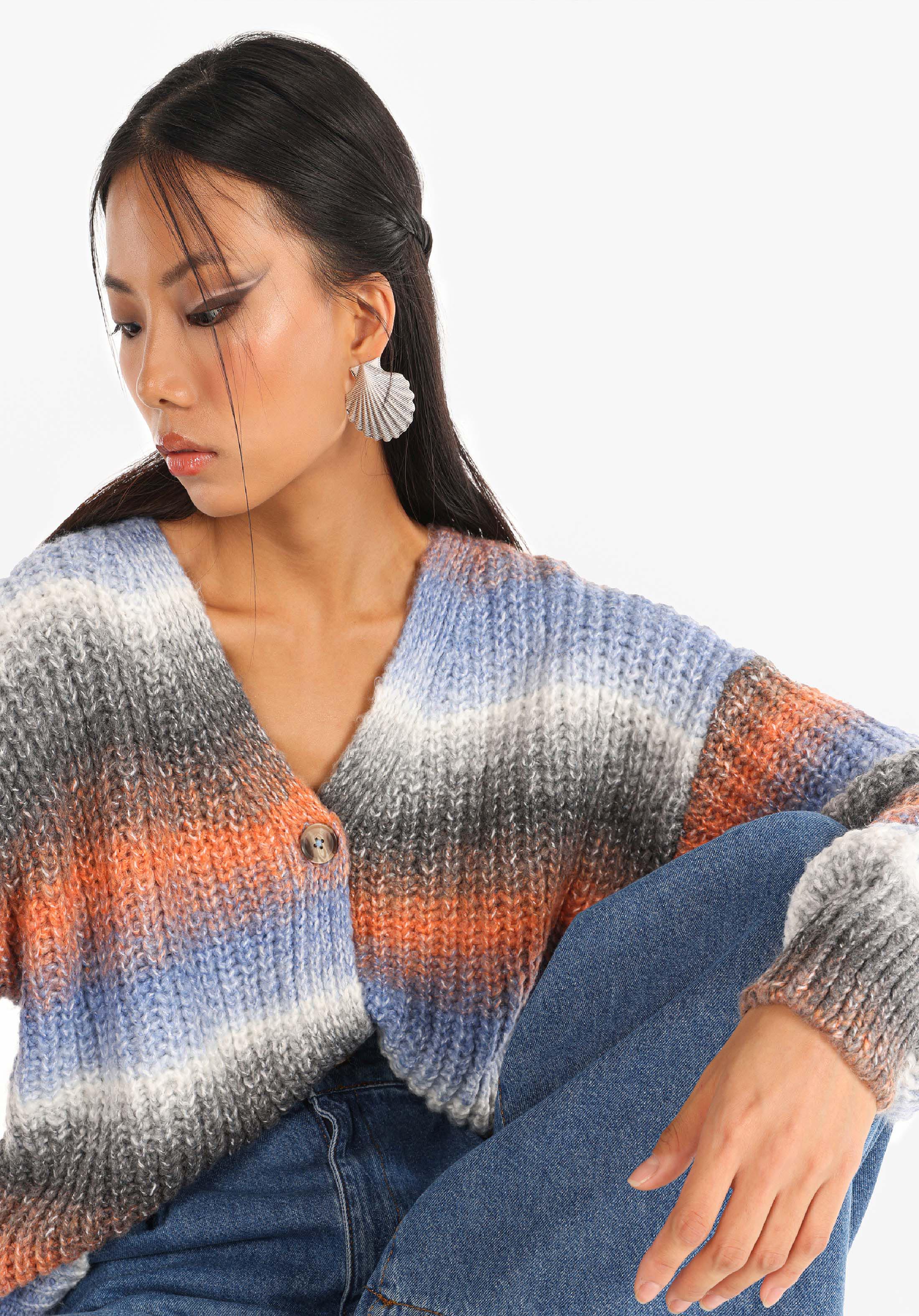 Afișați detalii pentru Cardigan Multicolor Pentru Femei Regular Fit