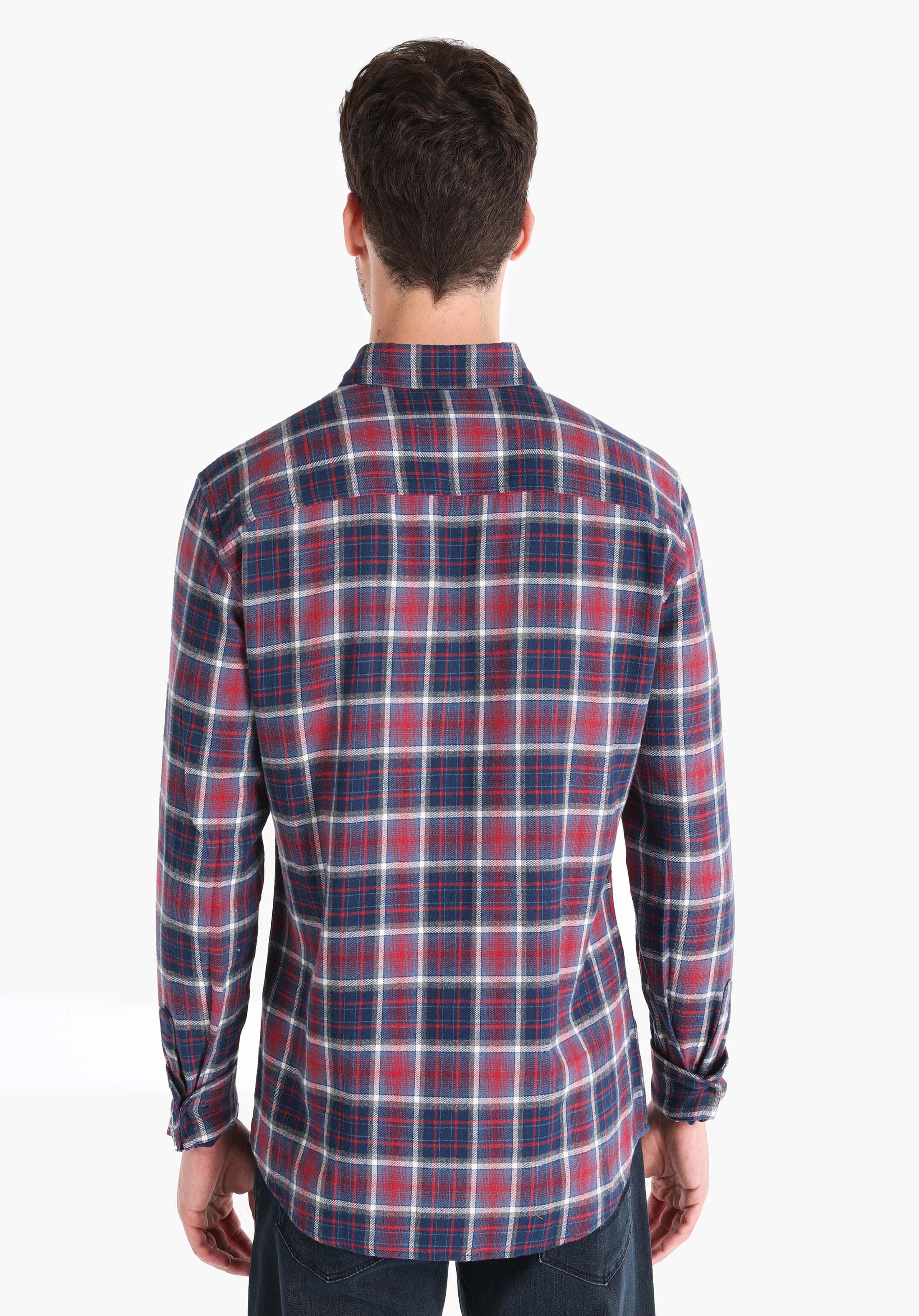 Afișați detalii pentru Camasa Cu Maneca Lunga De Barbati Albastru Marin Slim Fit  Cl1066328