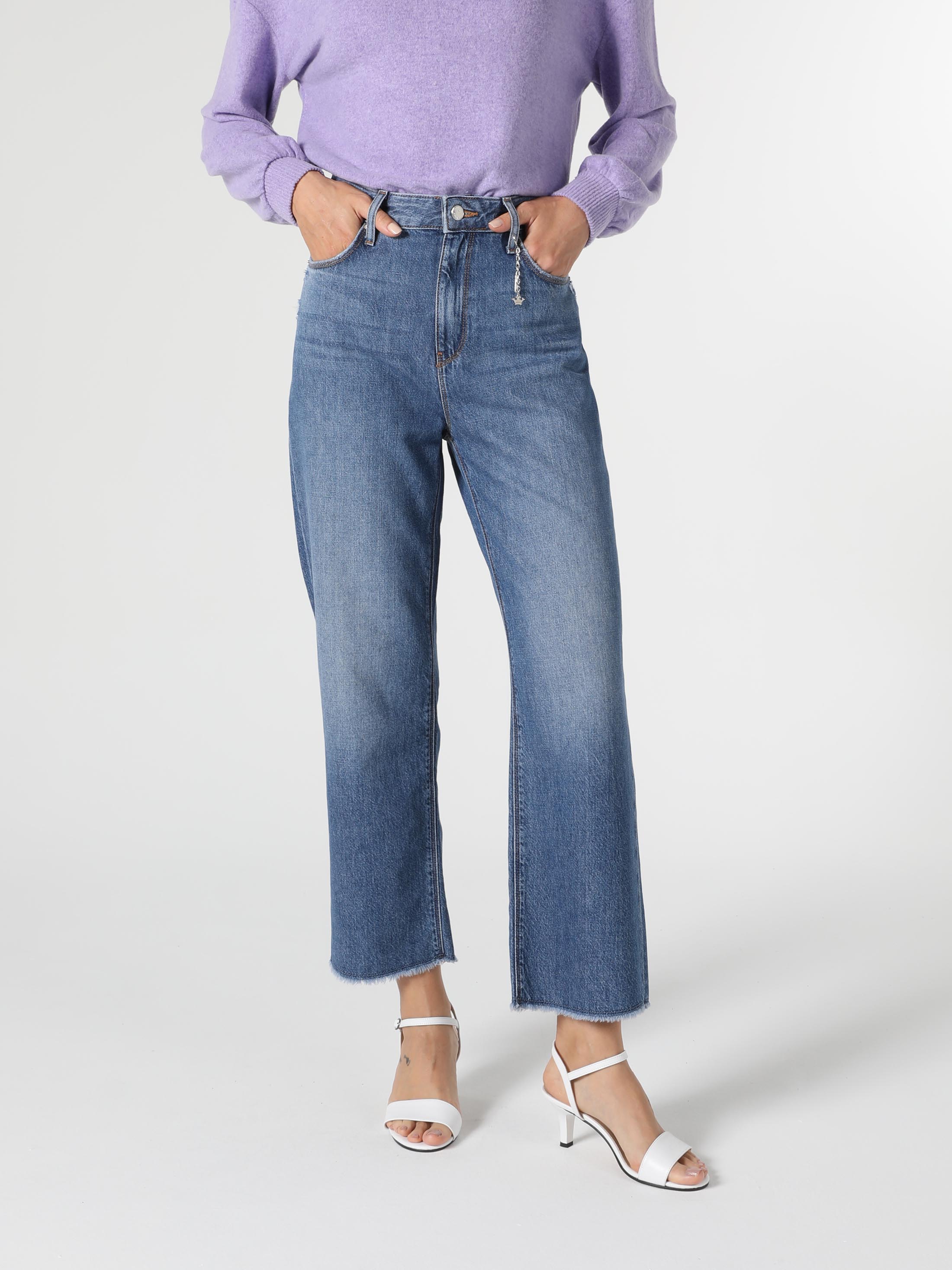 Afișați detalii pentru Pantaloni De Dama Denim Regular Fit 970 Berry Cl1056339