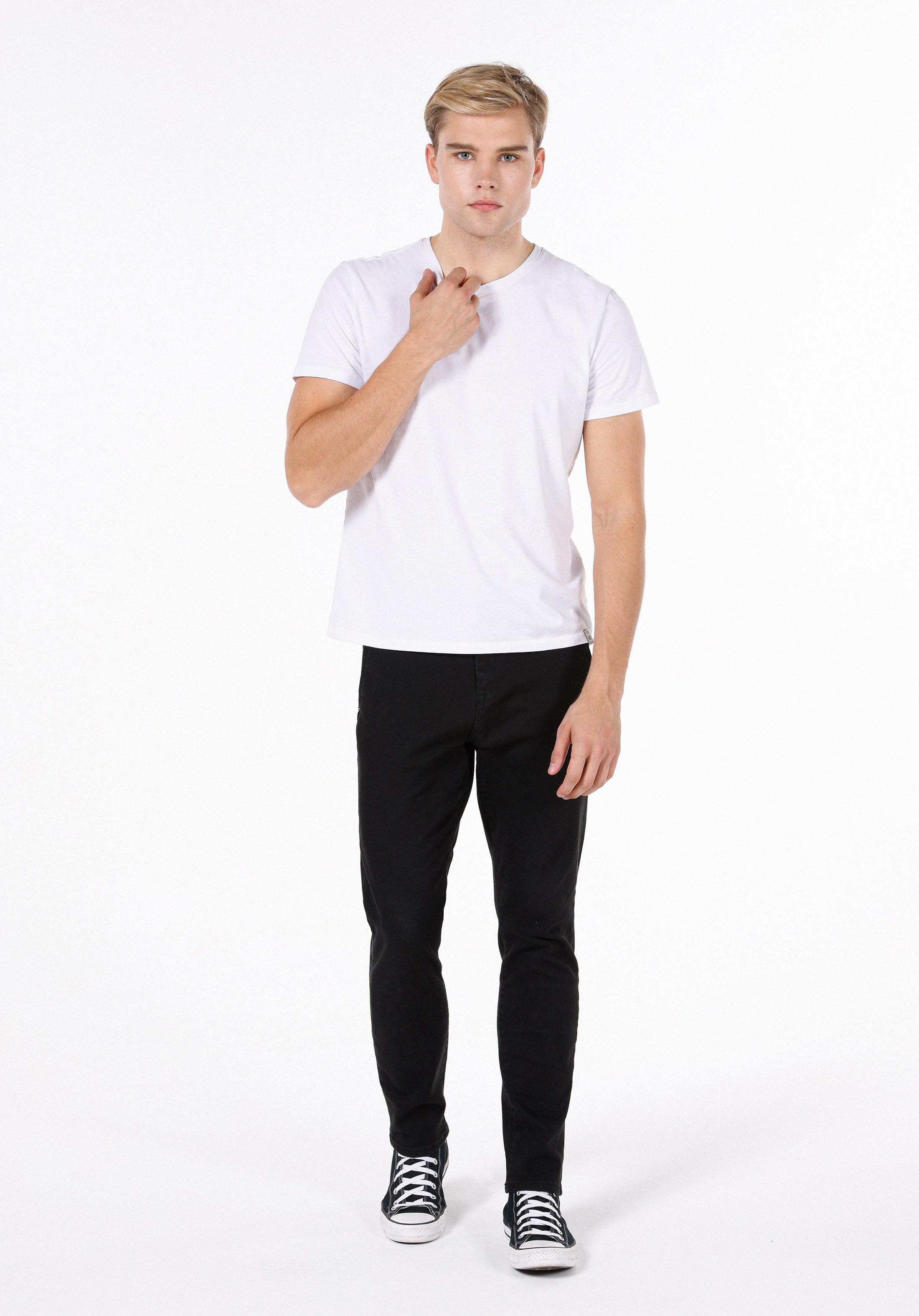Afișați detalii pentru Pantaloni De Barbati Negru Slim Fit 041 Danny Cl1072374
