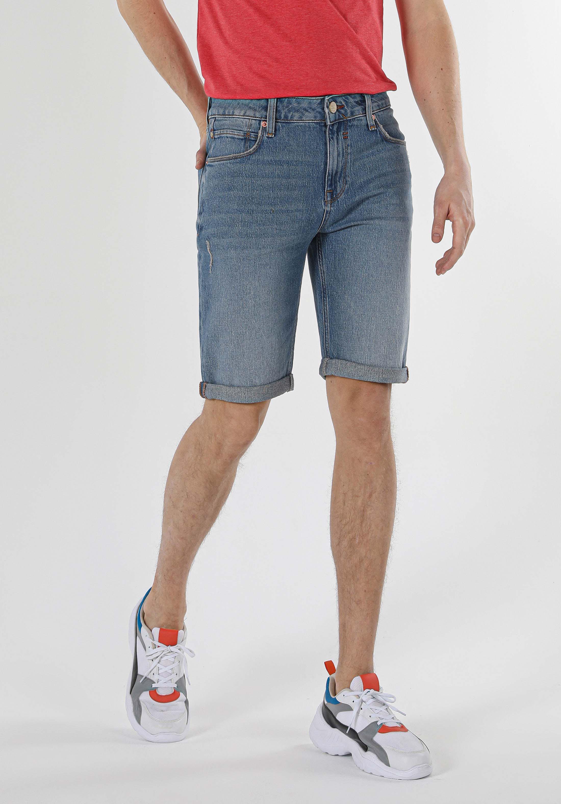 Afișați detalii pentru Short / Pantaloni Scurti De Barbati Denim Straight Fit  Cl1059455