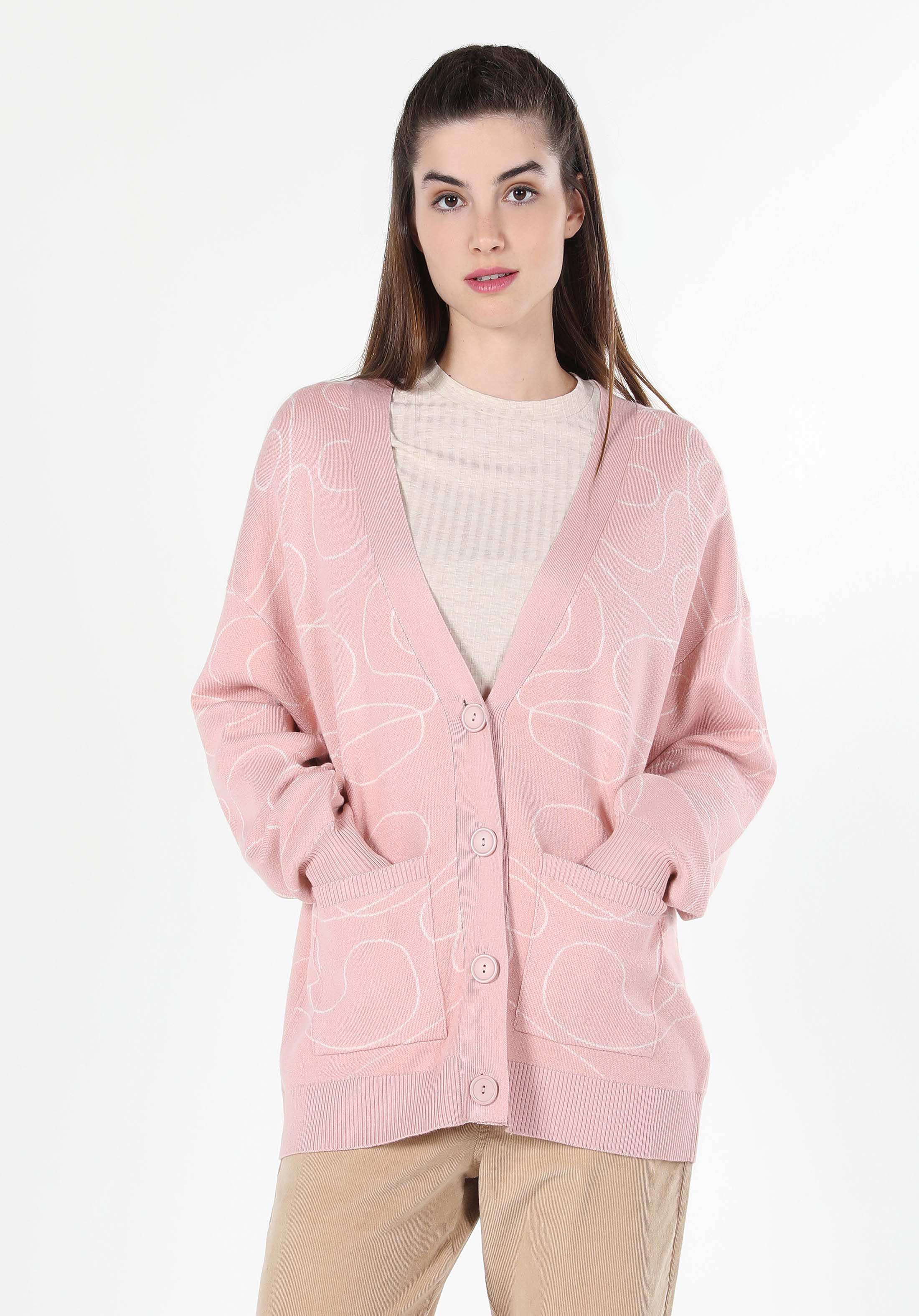 Afișați detalii pentru Cardigan De Dama Roz   Cl1060681