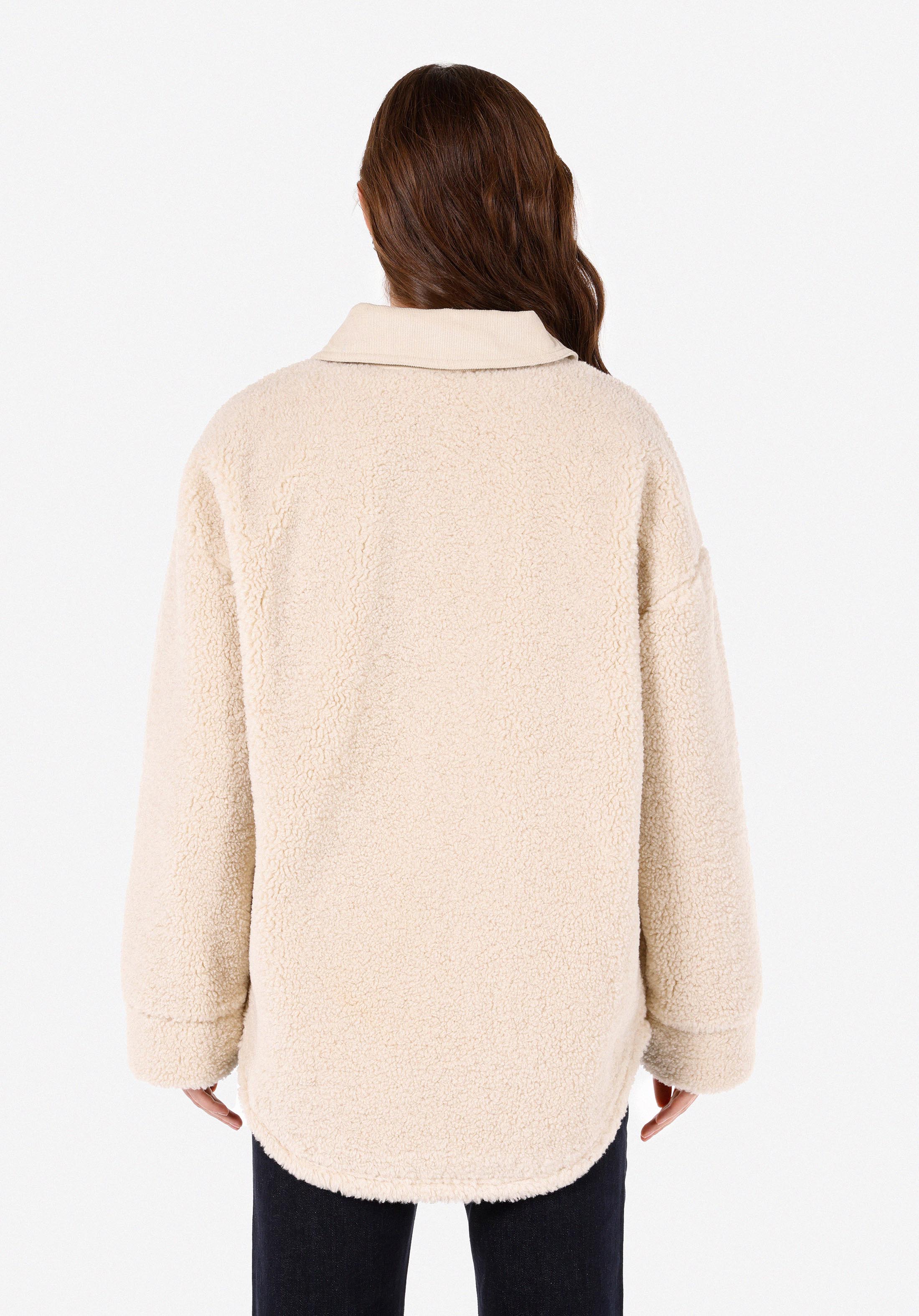 Afișați detalii pentru Regular Fit Cămașă Gât Femei Palton Bej